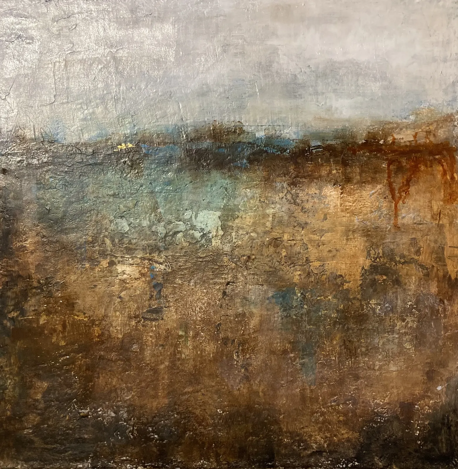 Akrylmålning STILLA (inramad) av Rose-Marie Lyckebrant-Lindqvist