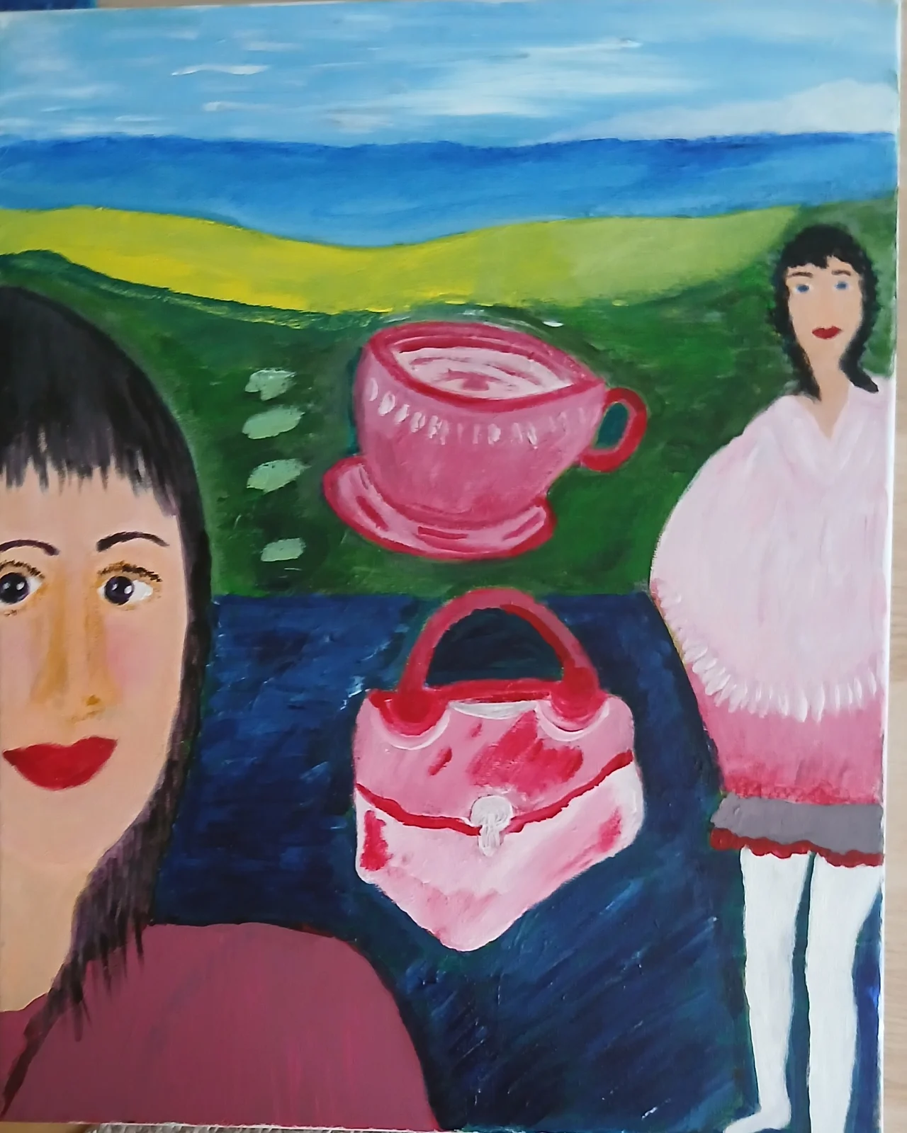 Akrylmålning Kul av Monica Hamberg