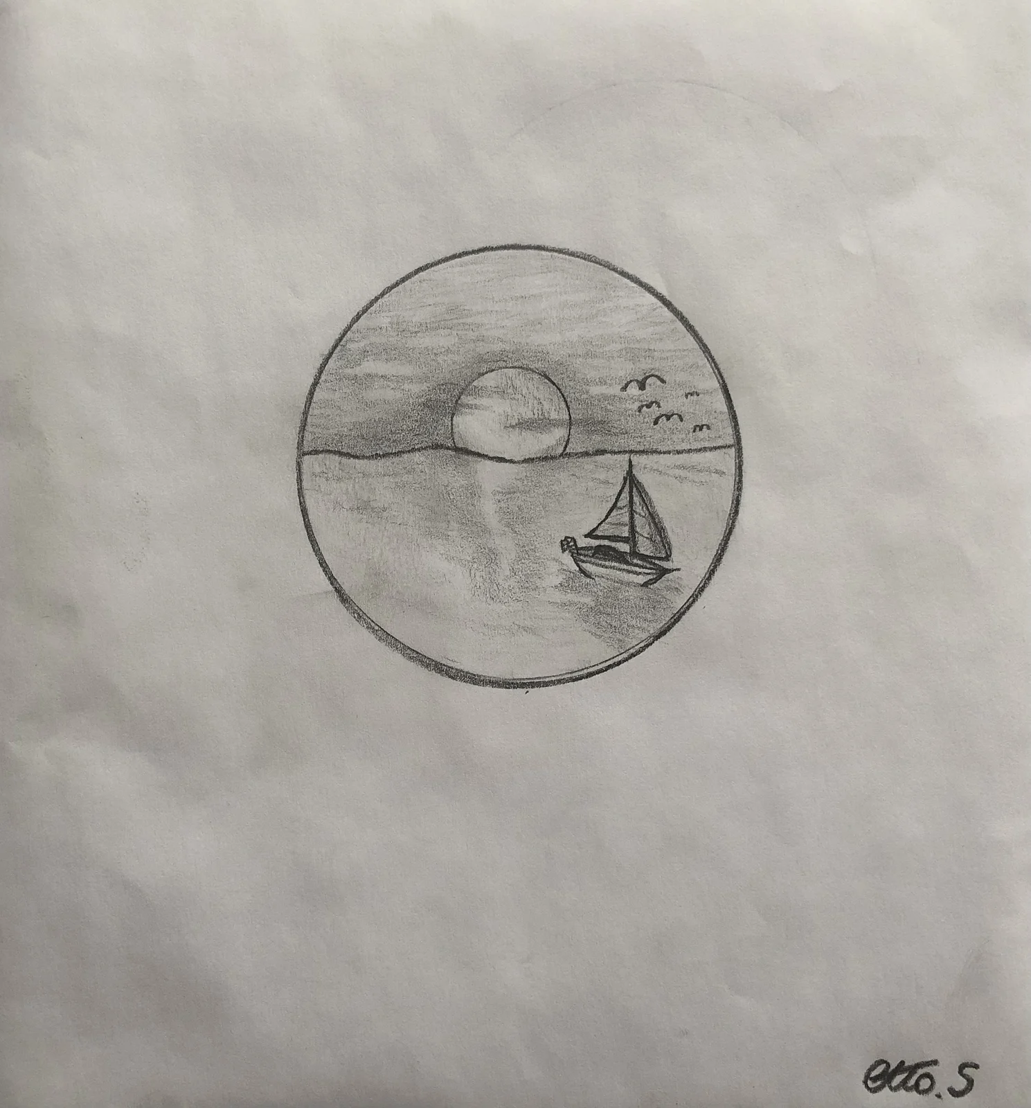 Sailing, inramad av Otto Sundell