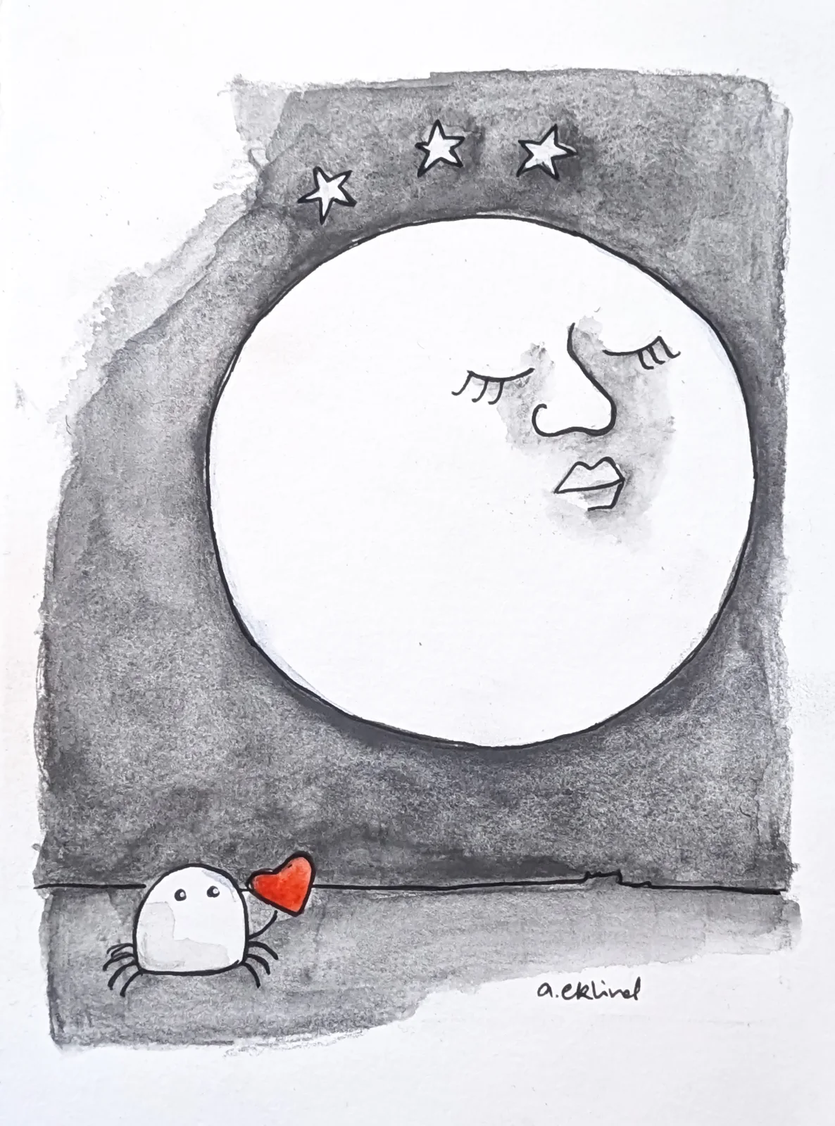 Ingmar and the Moon III av Annika Eklind