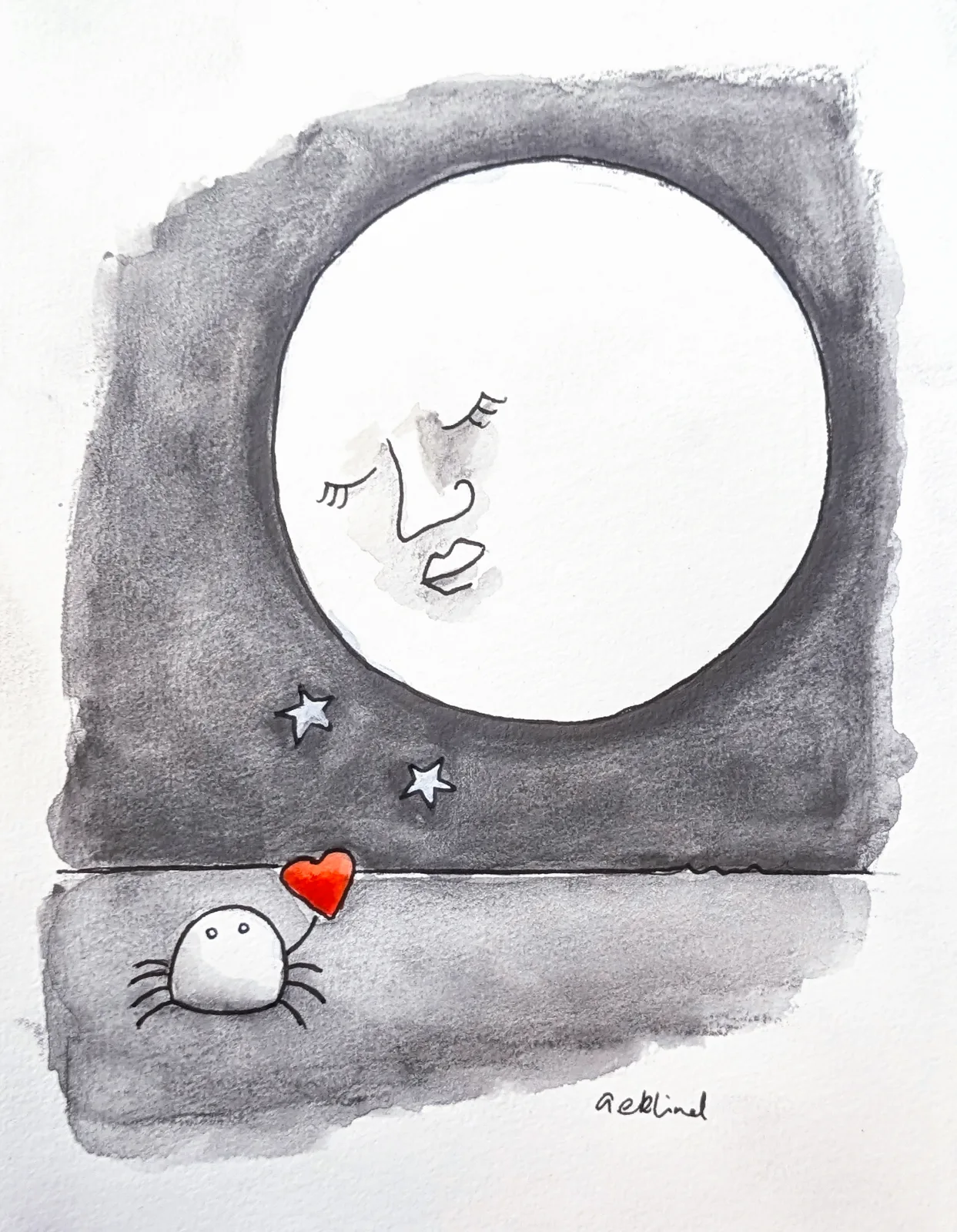 Ingmar and the Moon IV av Annika Eklind