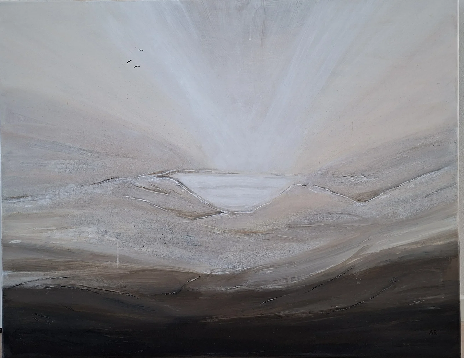 Akrylmålning Abstrakt landskap av Annmarie Ramnitz