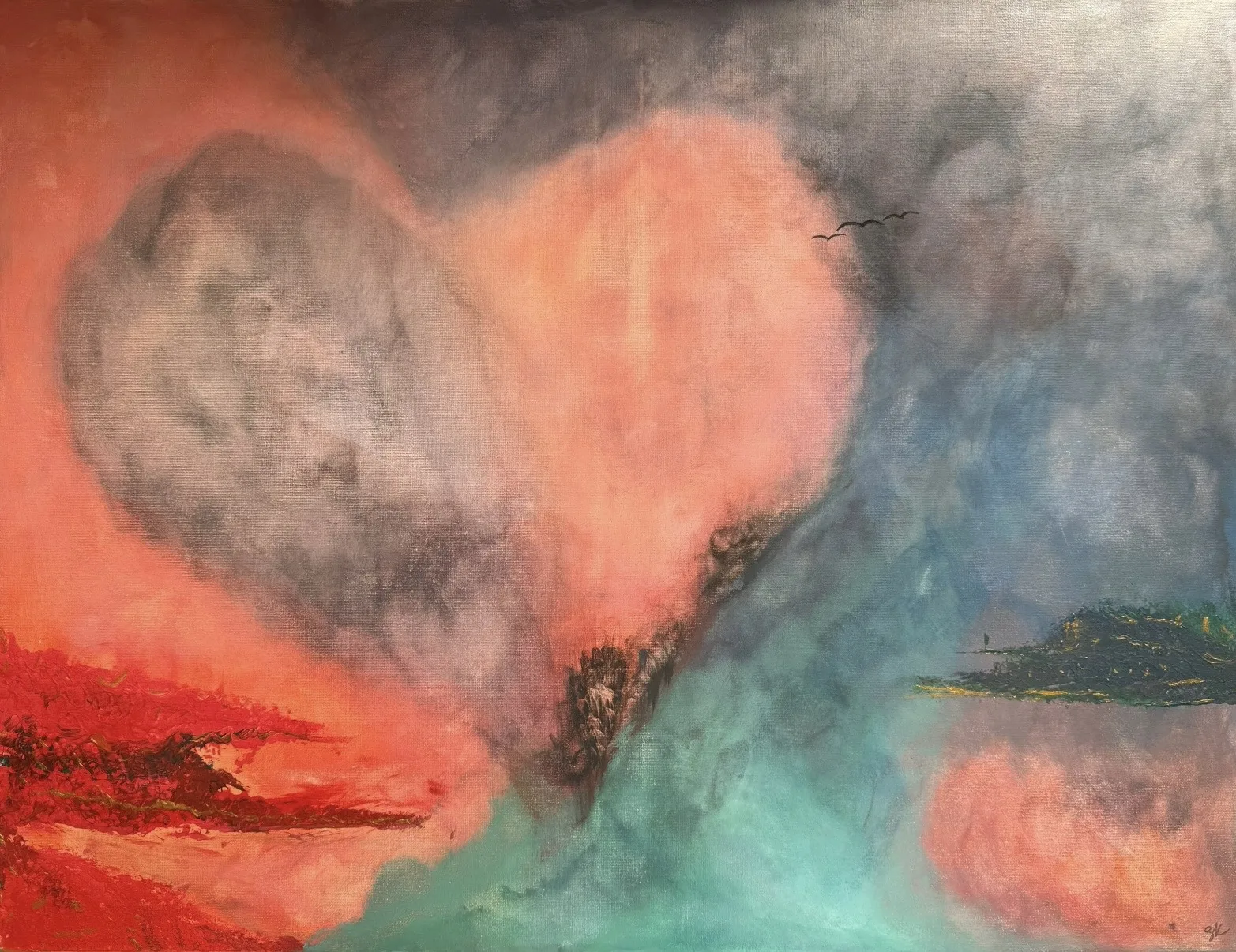 Akrylmålning Ungold av Safa Khalaf