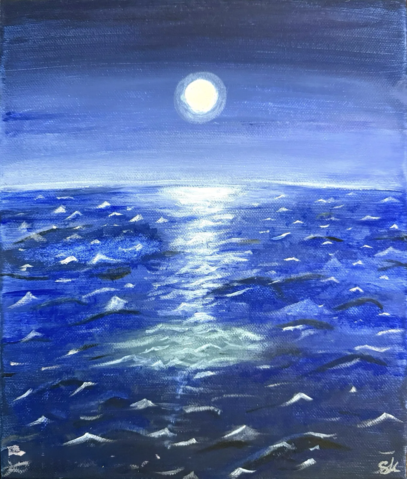 Akrylmålning Blue whisper av Safa Khalaf