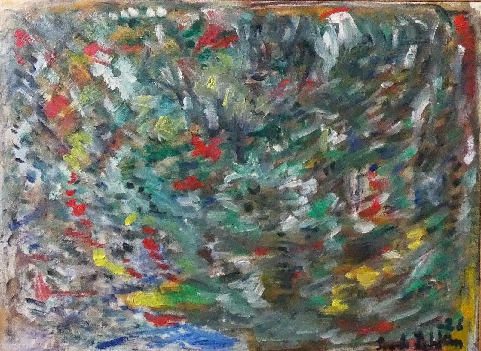 Oljemålning Försommar i skogen av Svante Lutström