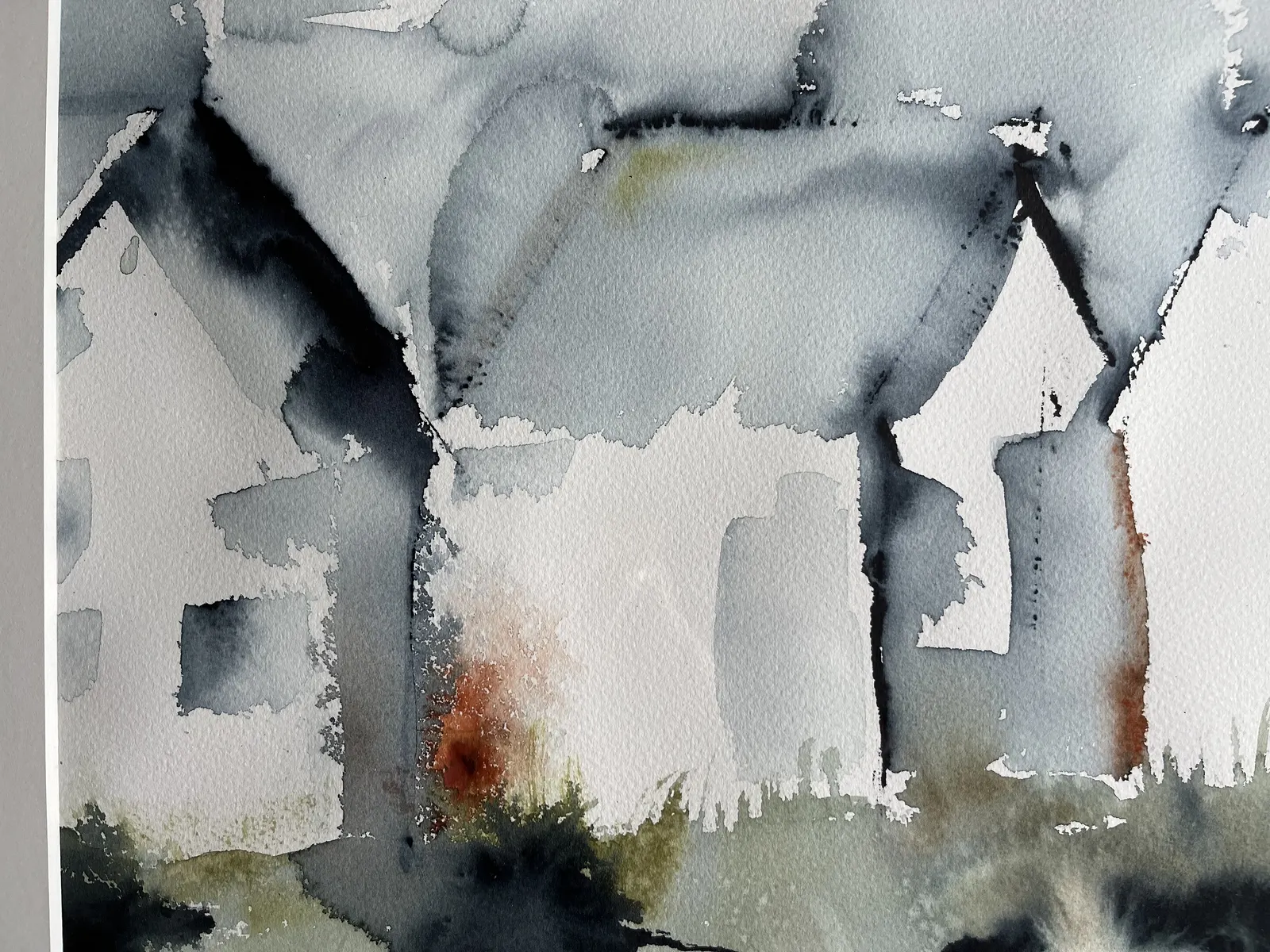 Akvarell Drömhus... det finns så många av Eva Henriksson