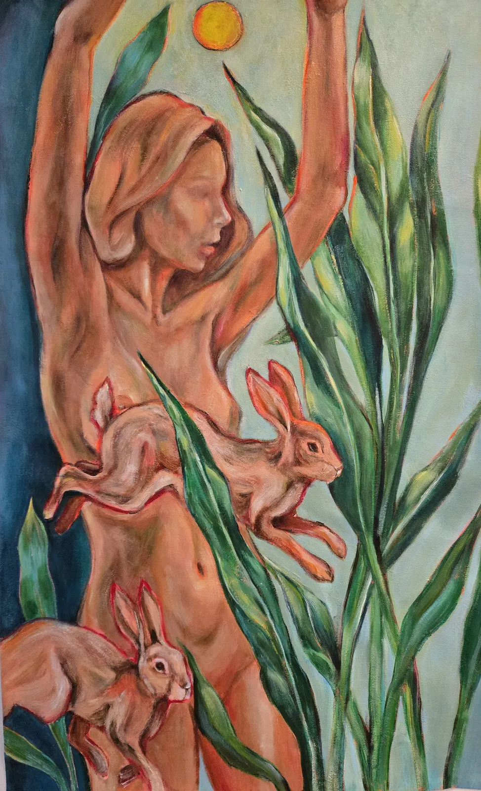 Akrylmålning Solen lyser lika för alla. av Lana BLINK