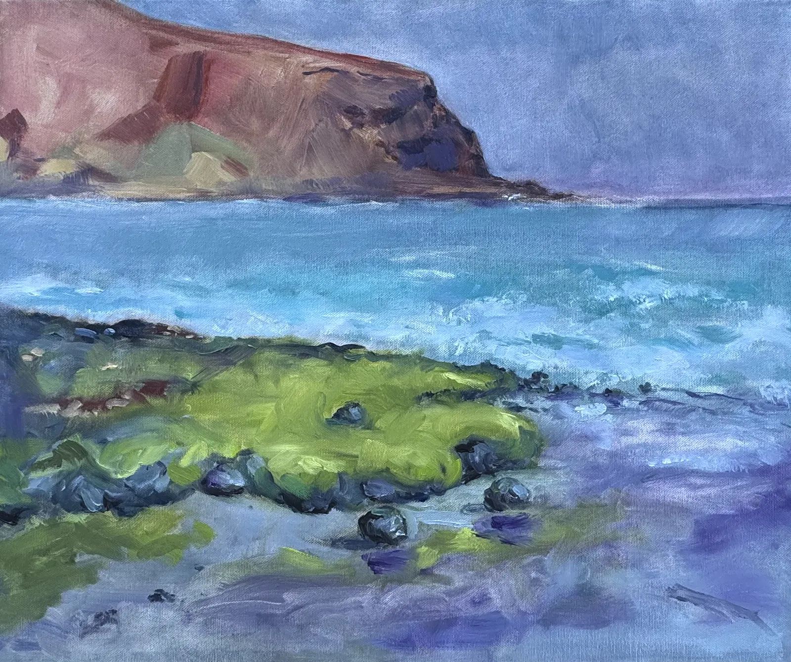 Oljemålning Atlantisk lavamossa av Olga Gorbachyova