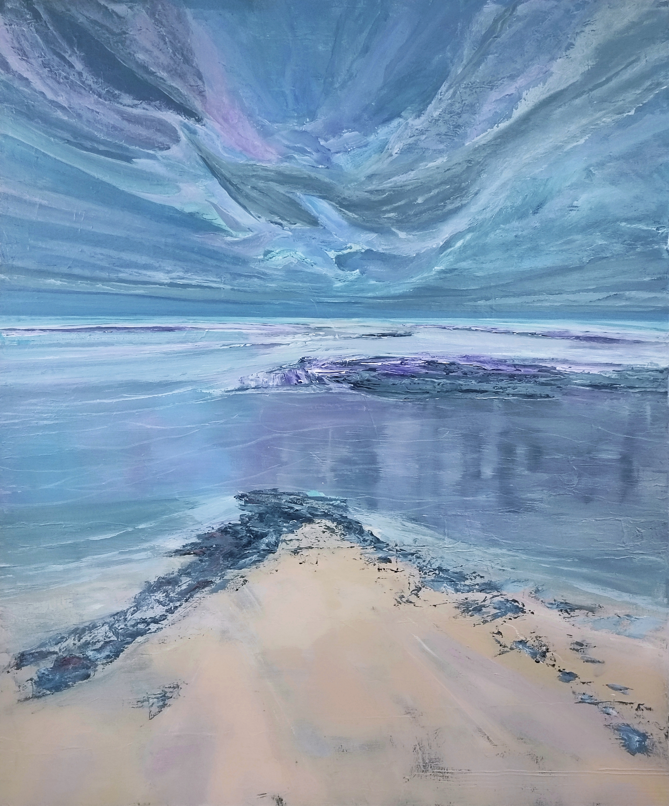 Akrylmålning The fairy dance of the morning mist* av Ola Arven