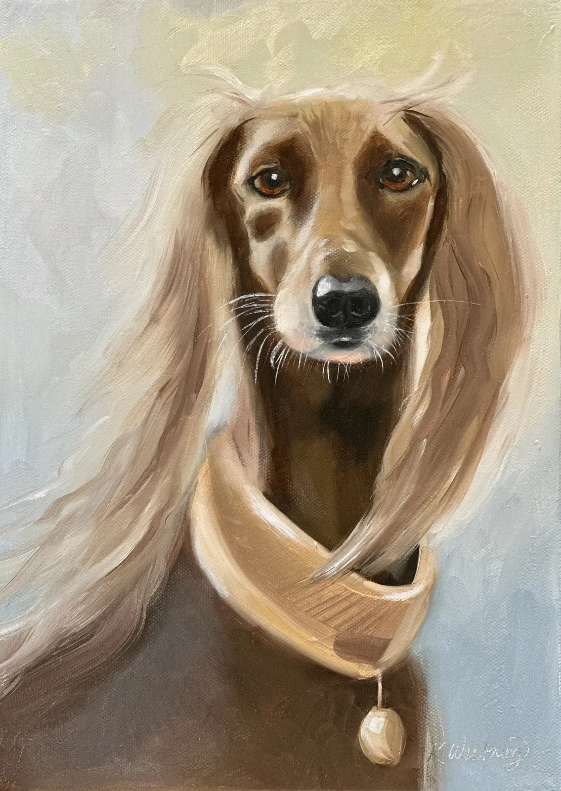 Oljemålning Motljus av Kristina Westring