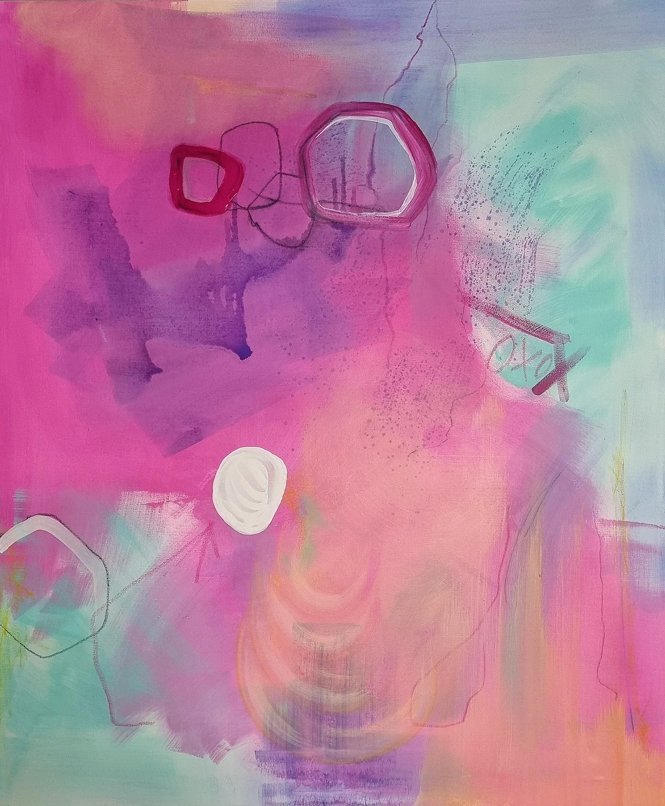 Akrylmålning Nr. 0036 av Evelina Dewaldi