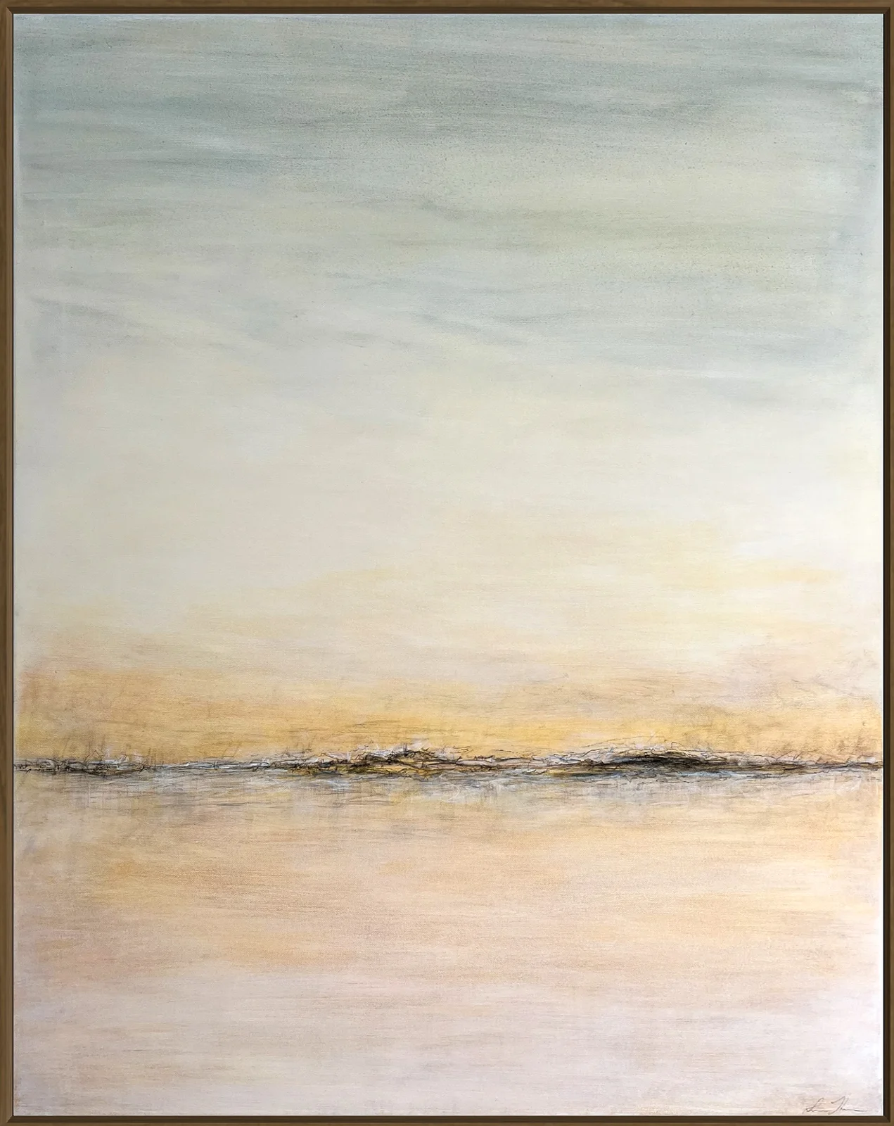 Akrylmålning Sunset Whisper av Lena Johnson