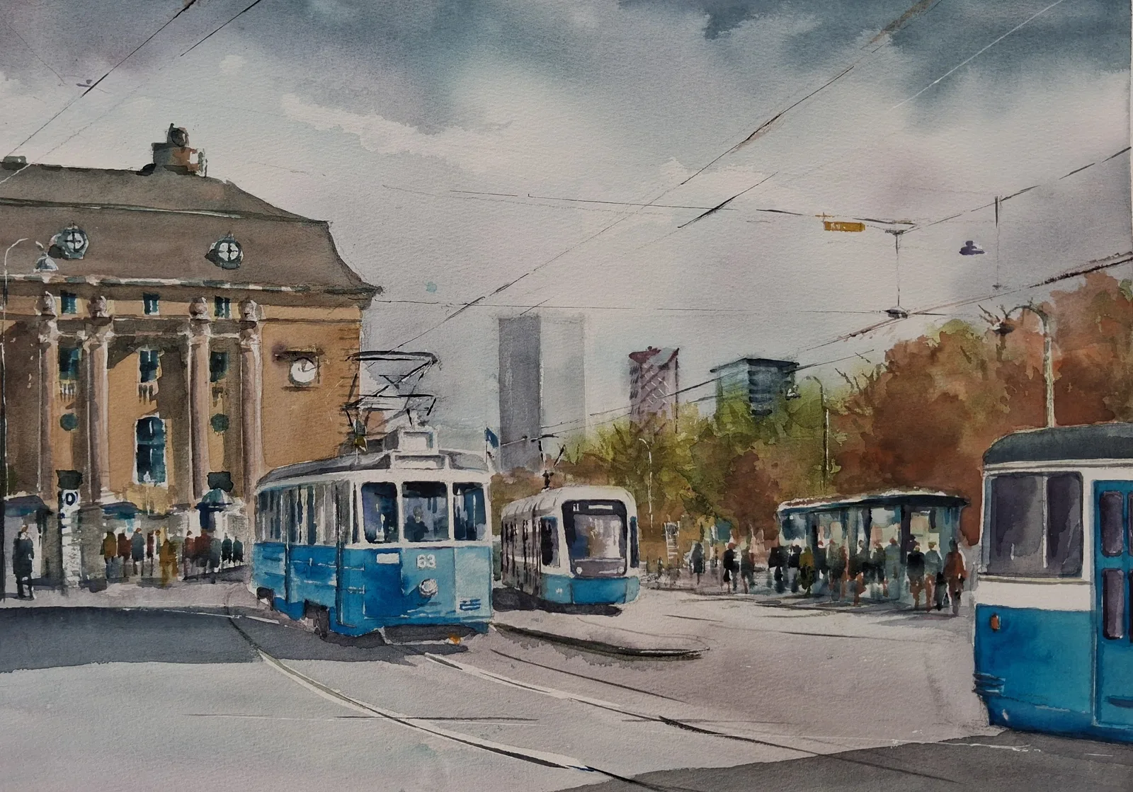 Akvarell av Jugoslav Pavic