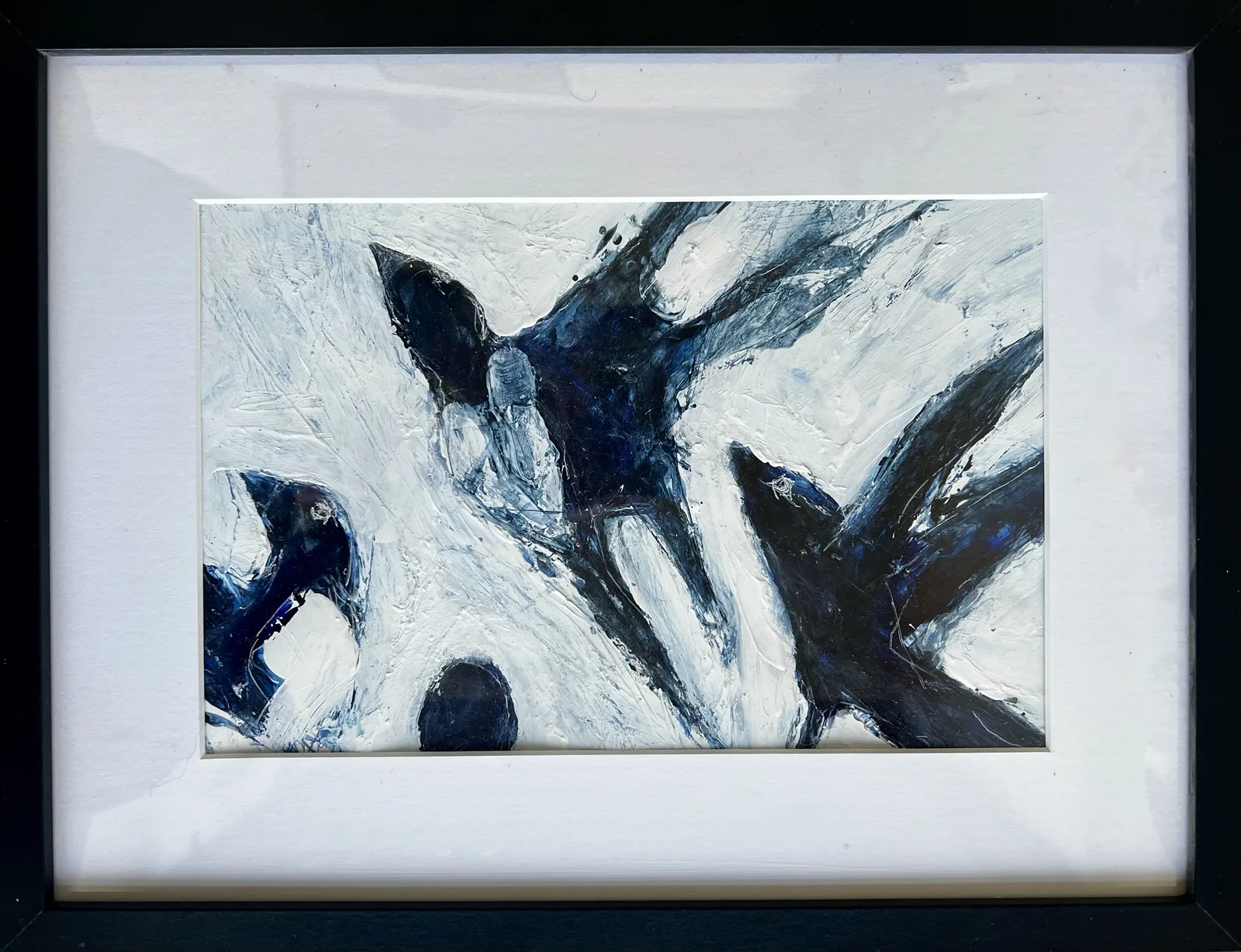 Akrylmålning Skata 18. Mot ursprunget. Ur serien"Ser du skatan". av Tom Kvém