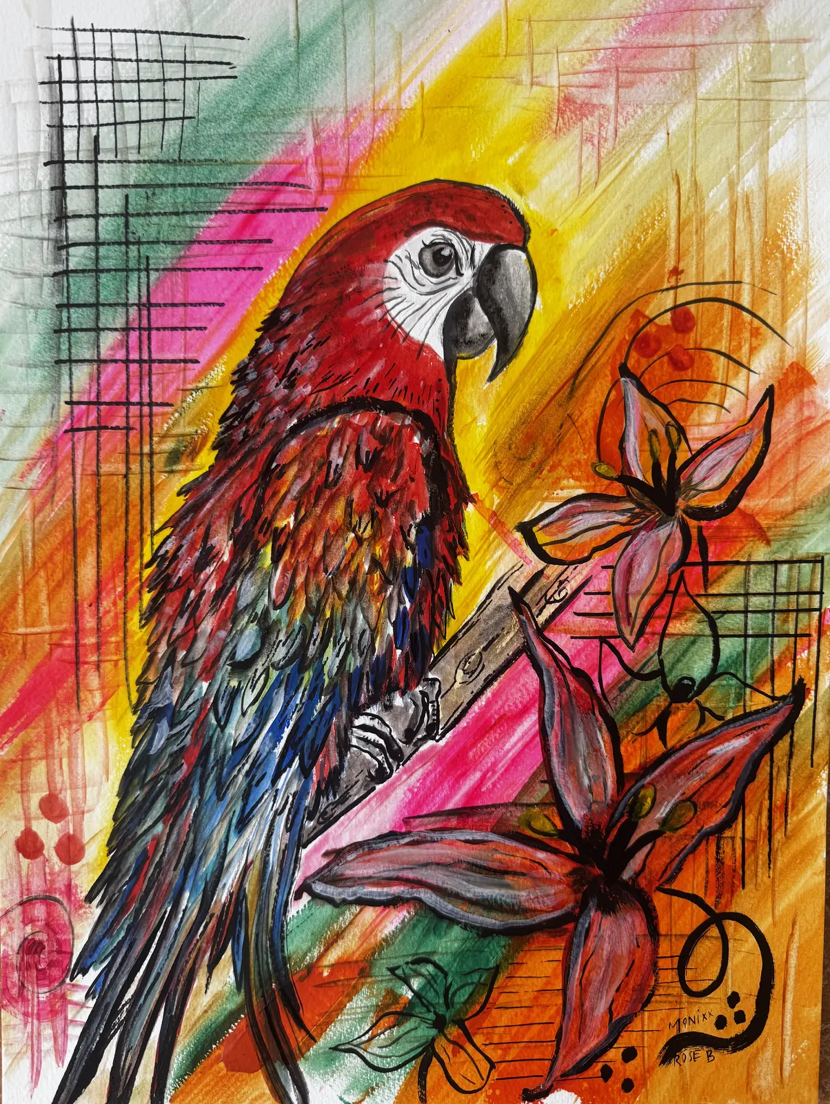 Akvarell 𝚃𝚘𝚘 𝙵𝚕𝚢 𝚃𝚘 𝙱𝚎 𝚂𝚑𝚢 av Monica Rose Bergström (Monixx)