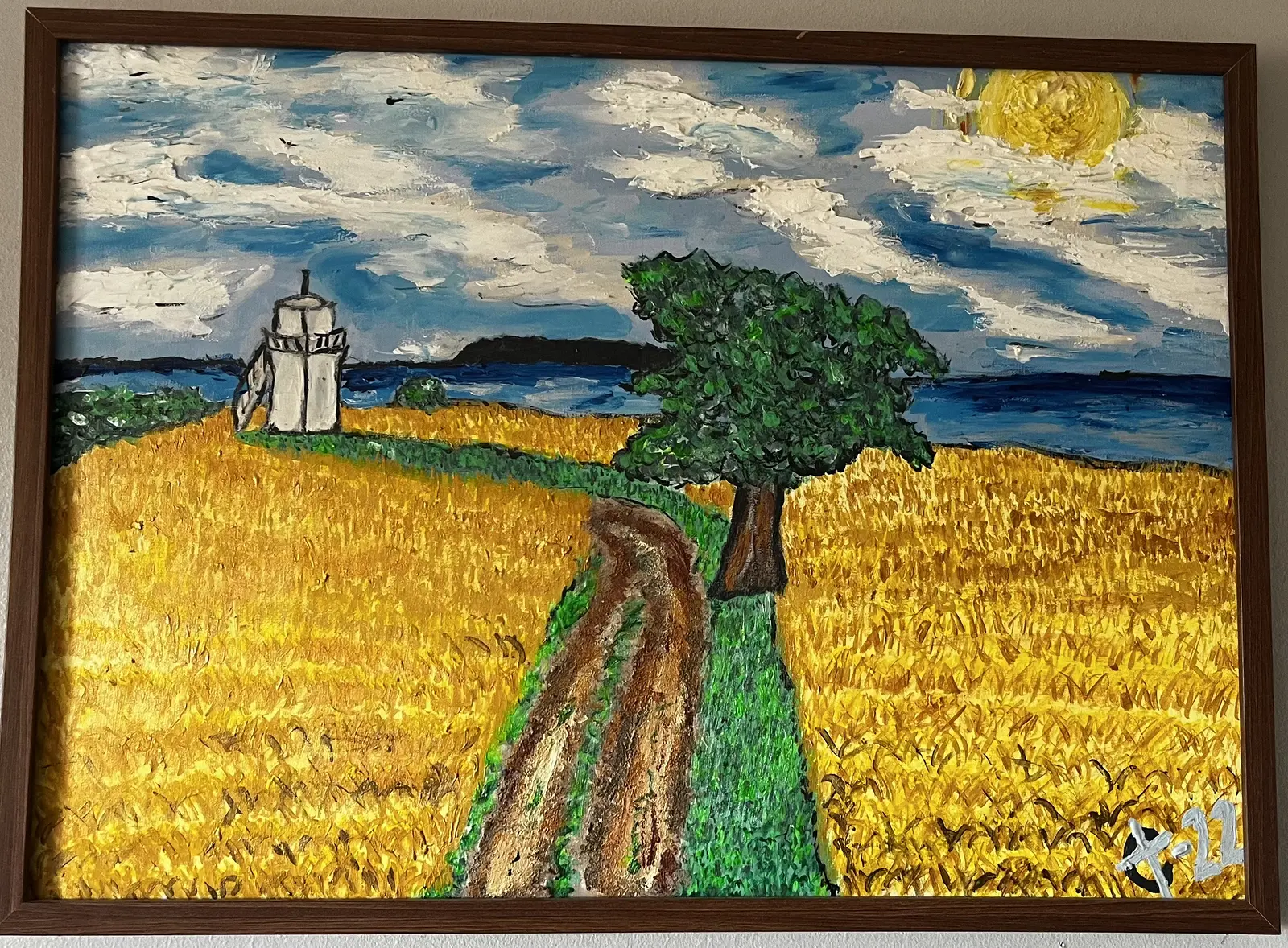 Akrylmålning Norra Visingsö av Robert Christensen