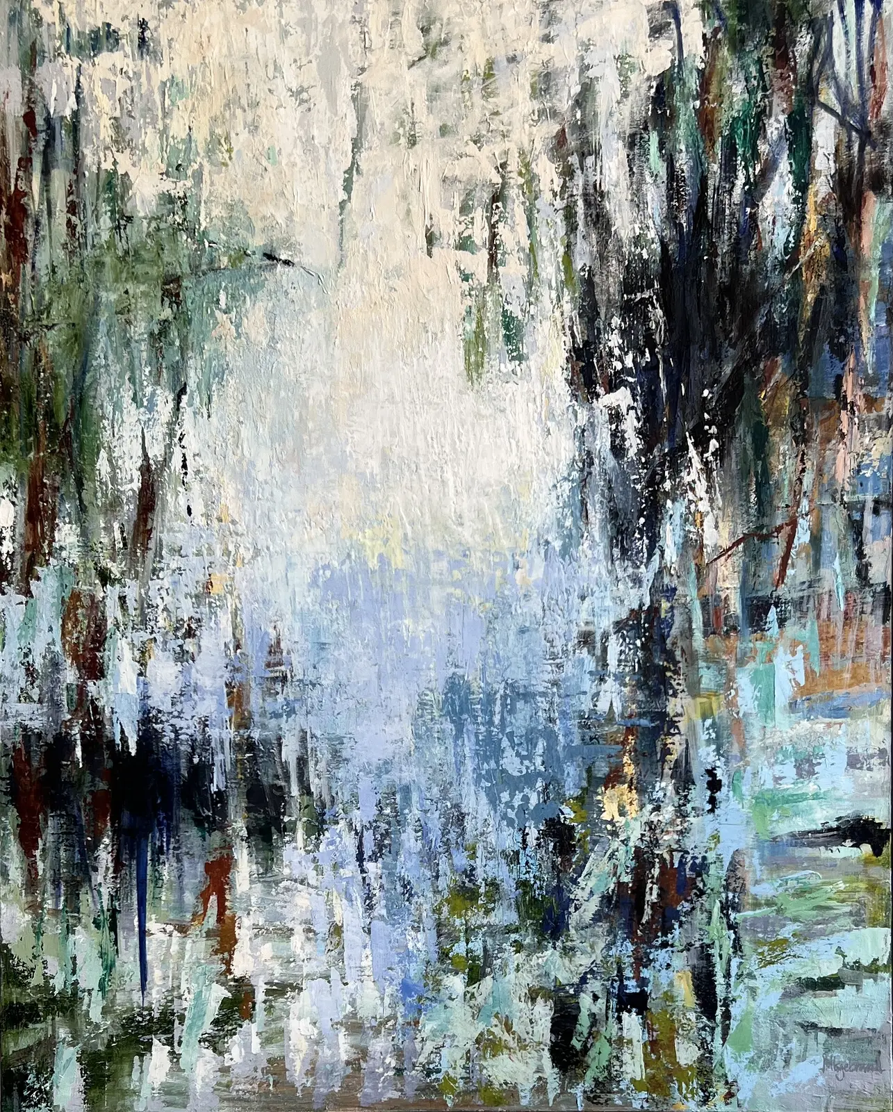 Oljemålning Morgonljus av Monica Hagebrand