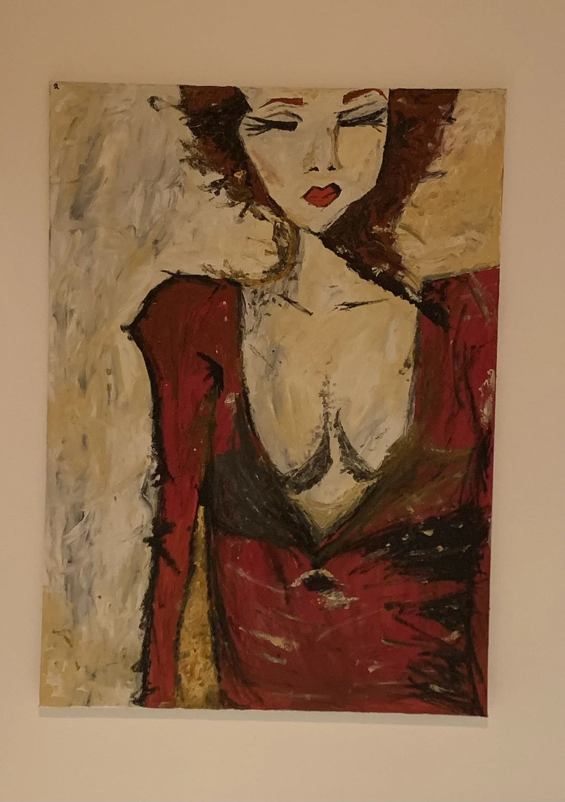 Oljemålning Mitt unga jag av Salma Lindholm