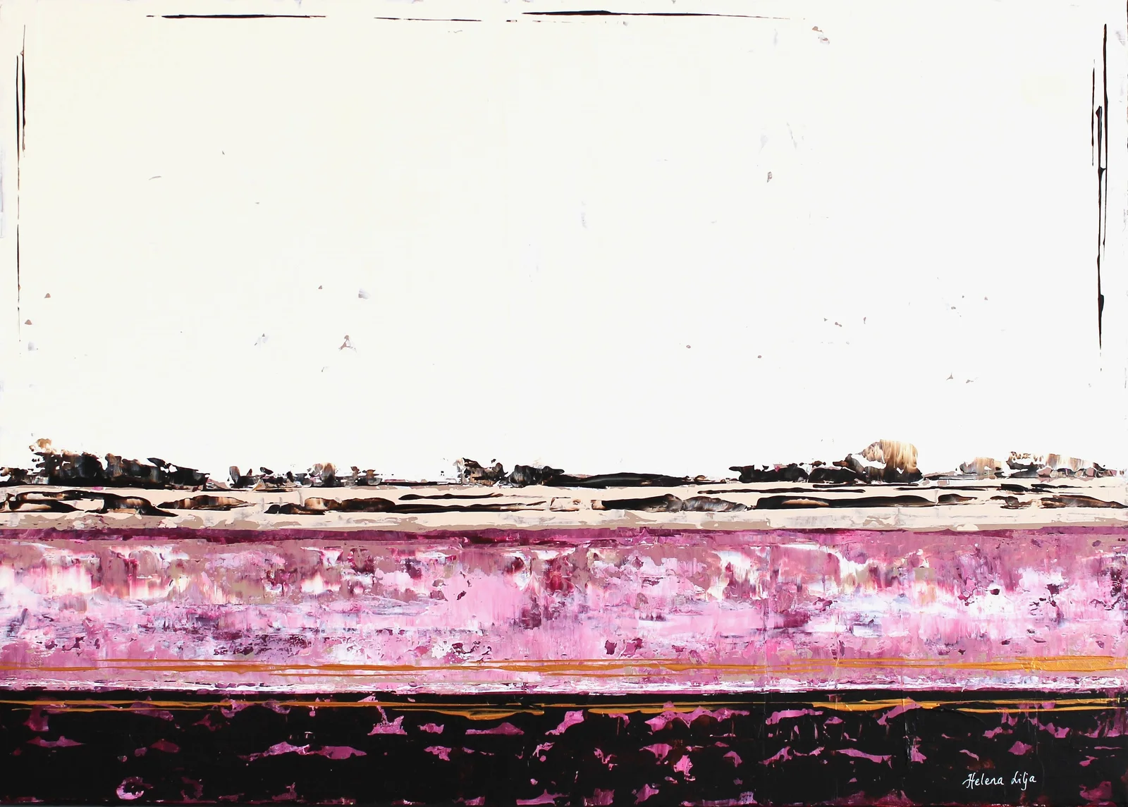 Akrylmålning Geometrisk VIII av Helena Lilja