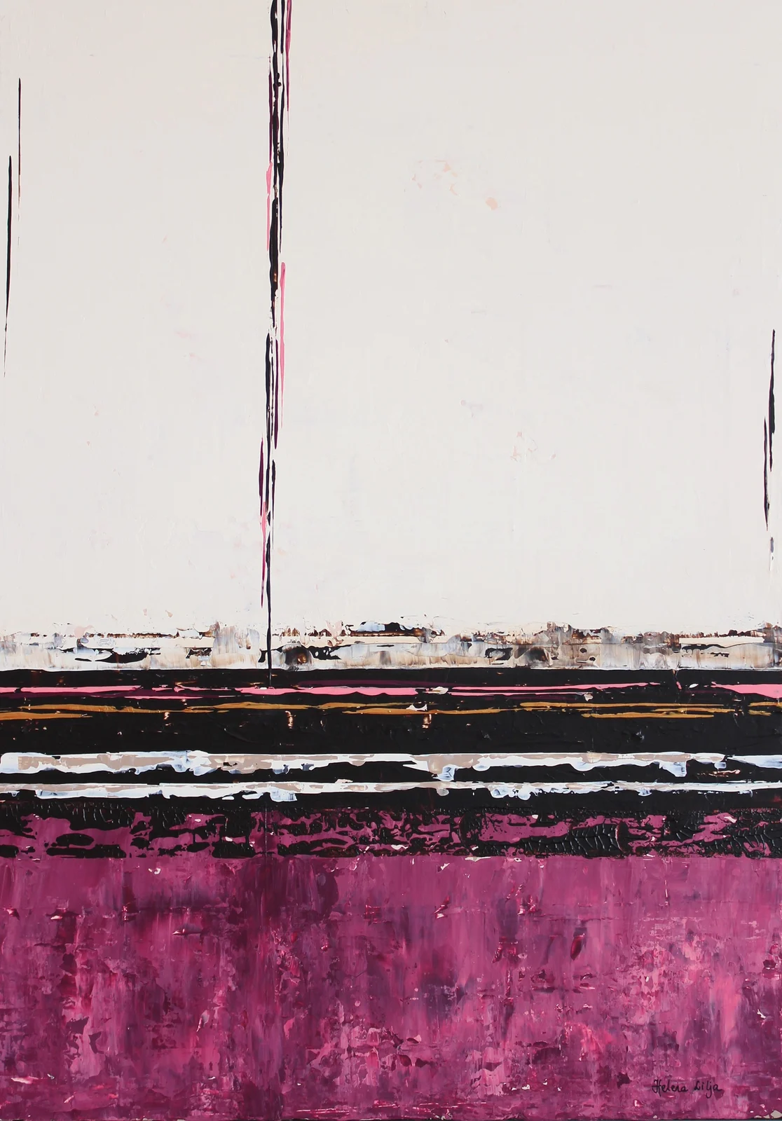 Akrylmålning Geometrisk IX av Helena Lilja