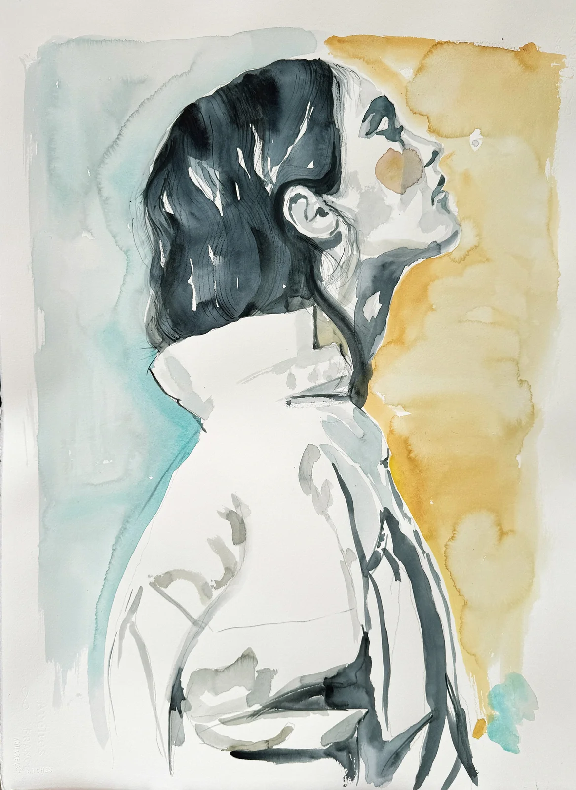 Akvarell Liberté av Malin Ask