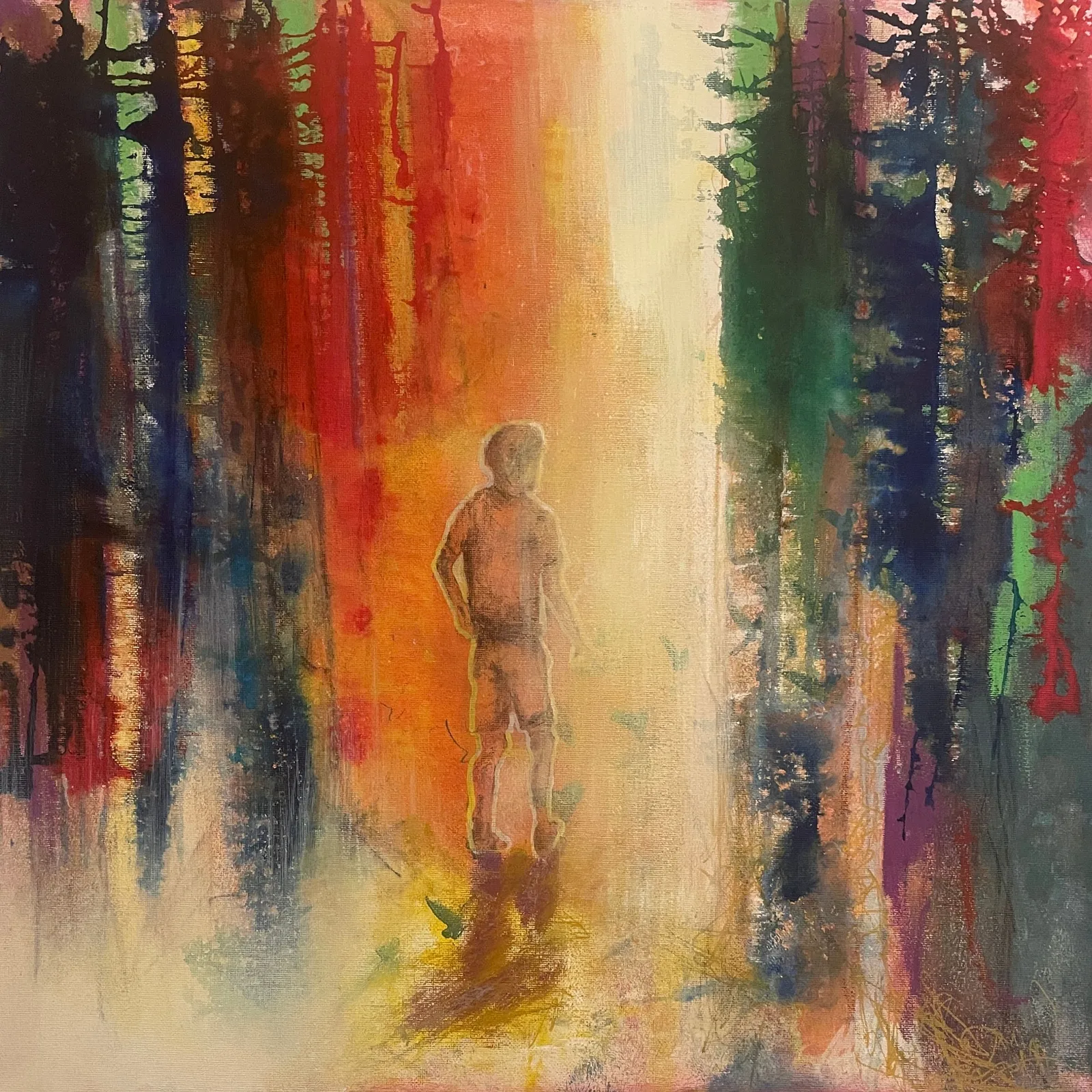 Akrylmålning Kristallbarnet av Tina Frangi