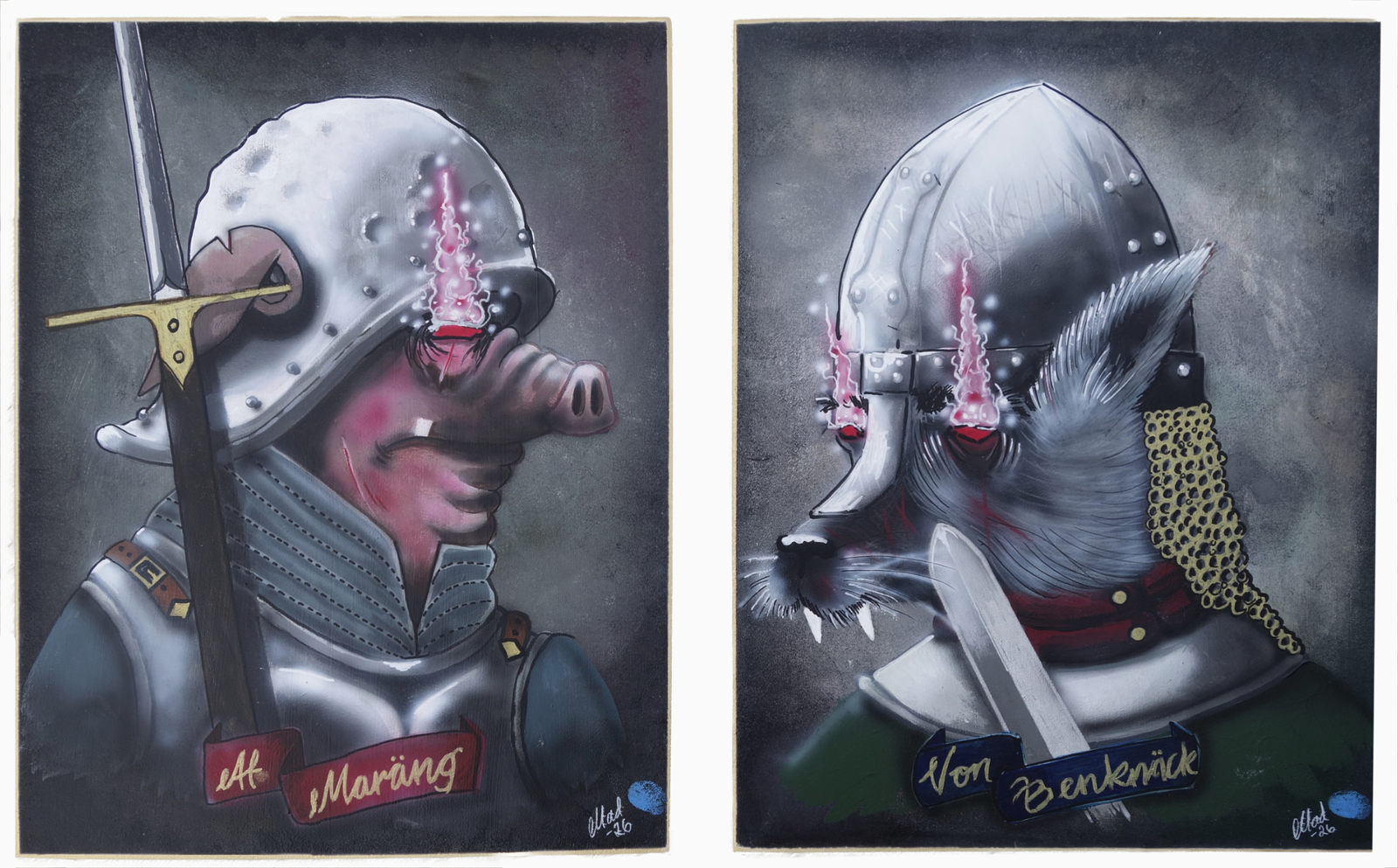 Akrylmålning Krigets Vinnare av Magnus Dacke