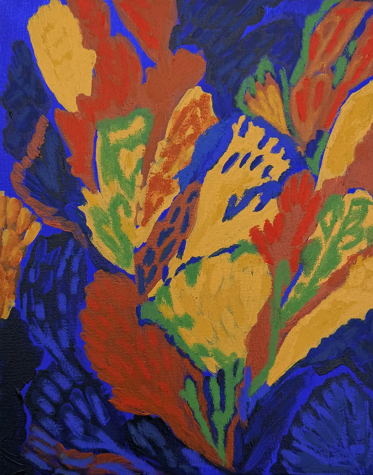 Akrylmålning Protea av Sofia Ekeberg