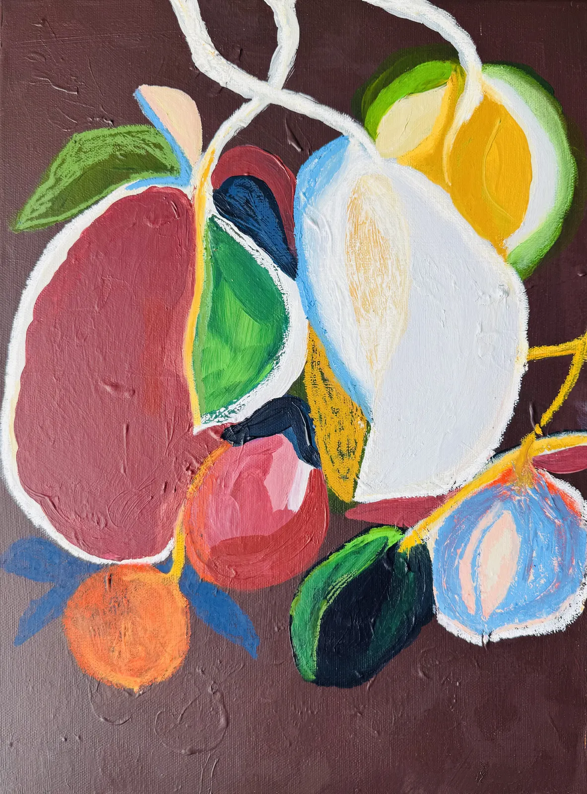 Akrylmålning Pomelo av Sofia Ekeberg