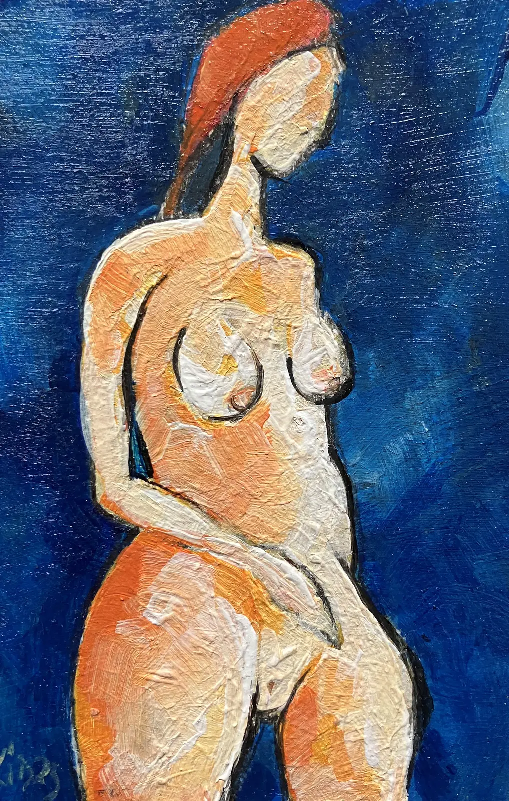 Akrylmålning Naken modell Akt 52 av Calin Ion Deas