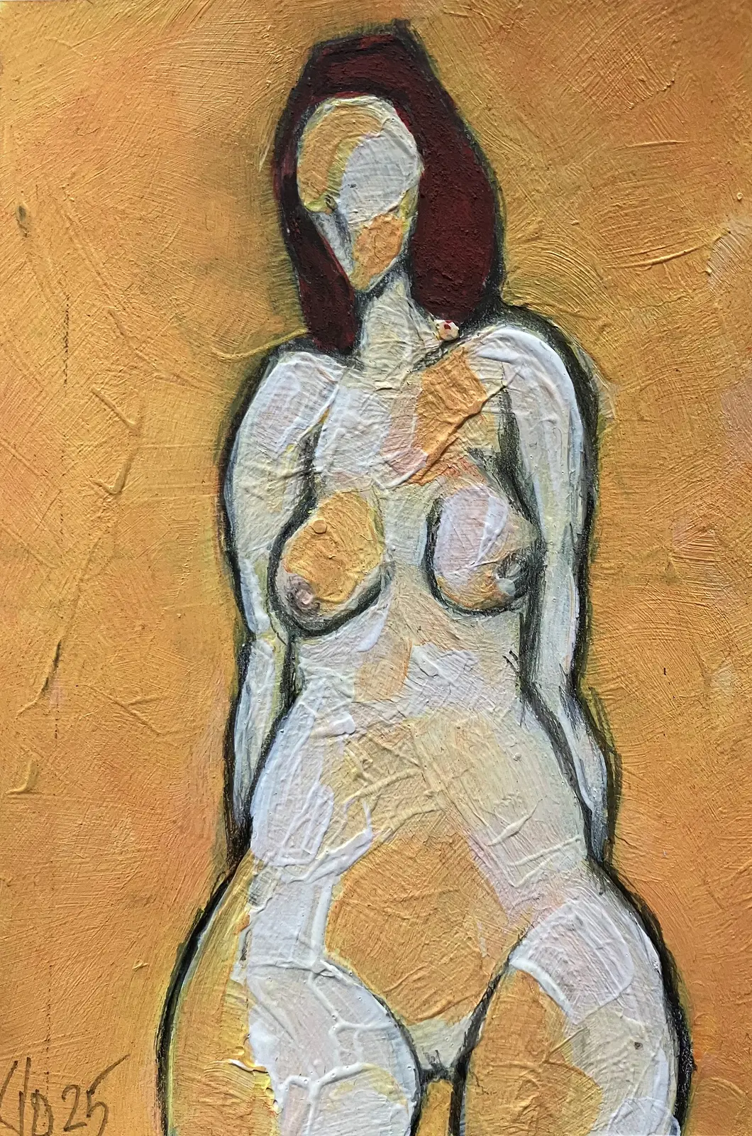 Akrylmålning Naken modell Akt 62 av Calin Ion Deas