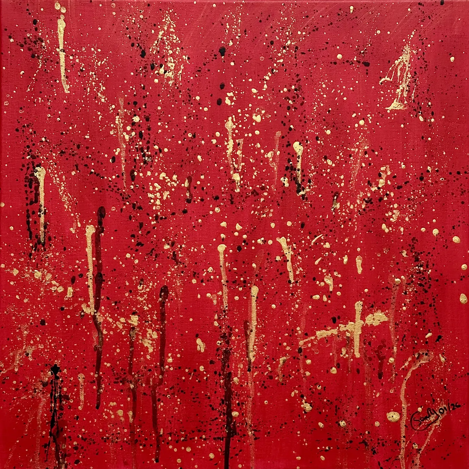 Akrylmålning The Anger Explodes av Marina Salnikova