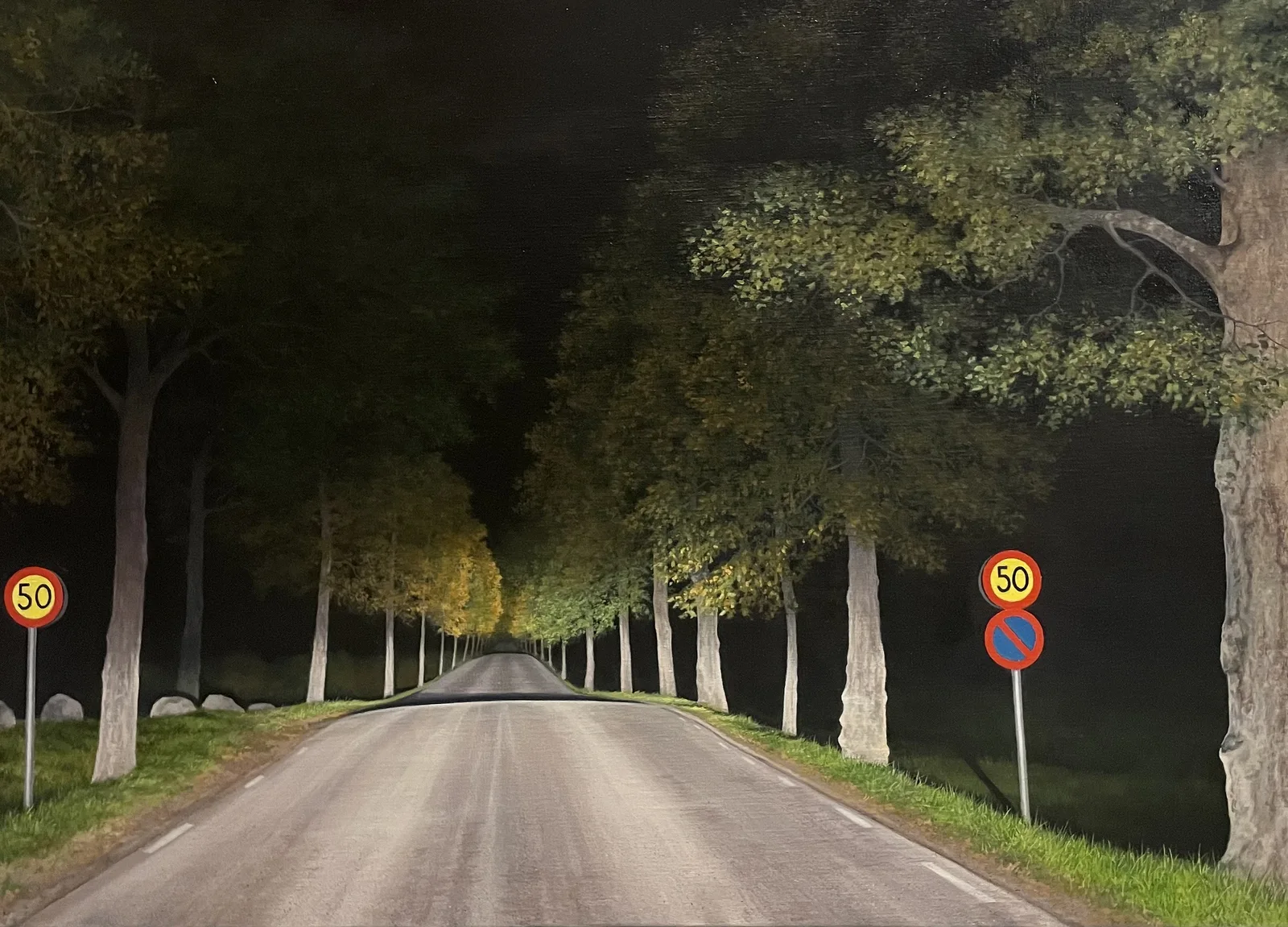 Oljemålning På väg hem av Anette Björk Swensson