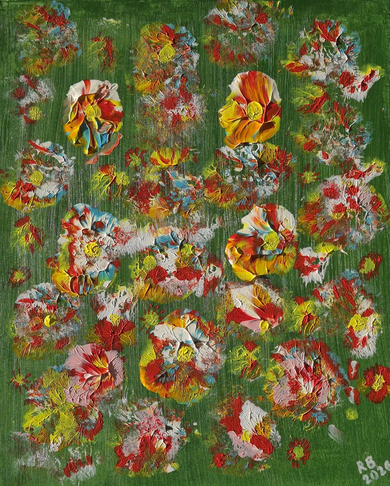 Akrylmålning Flamenco-kurbits av Rolf Brobeck