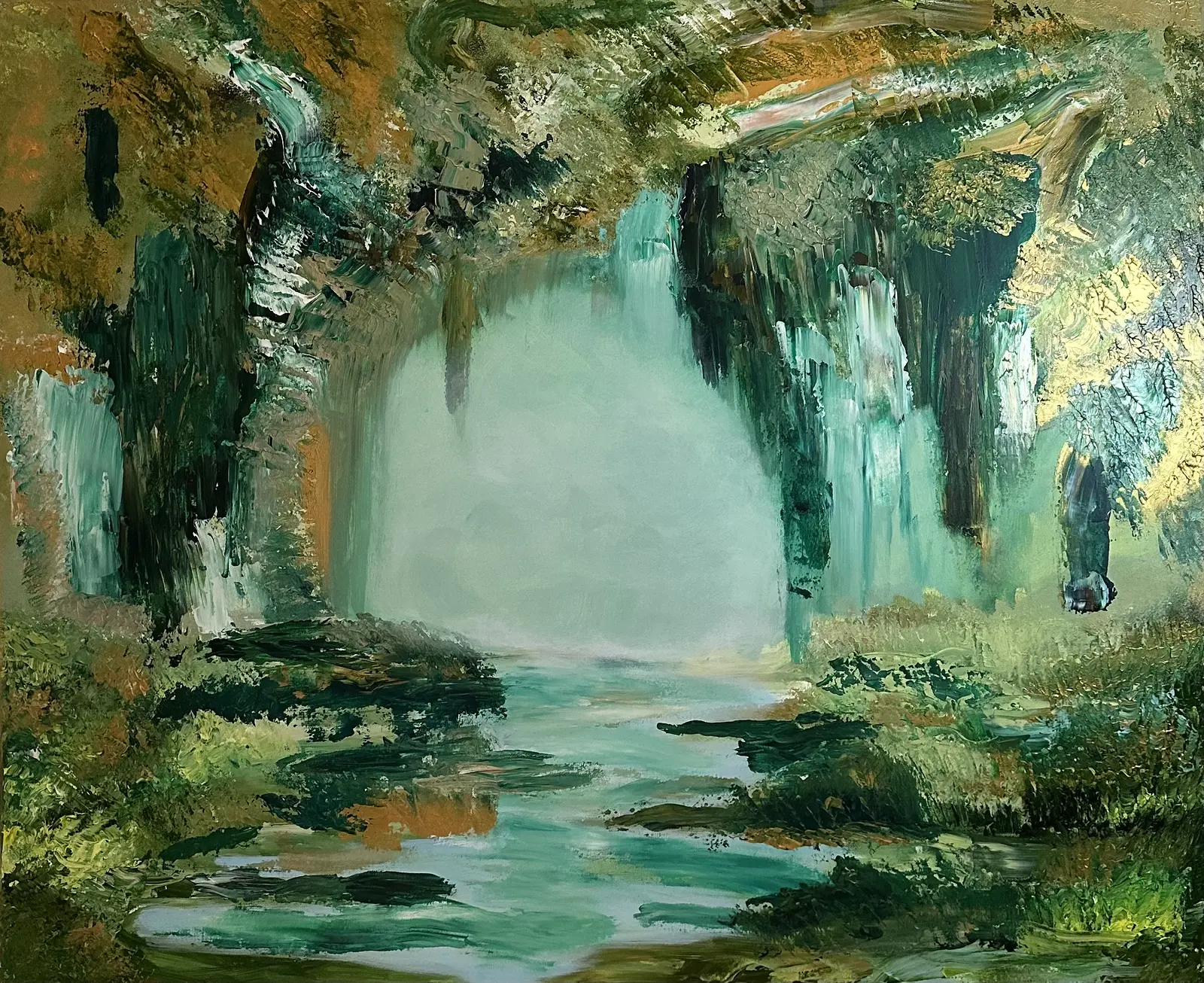 Akrylmålning Juni av Mathilda Sjöberg