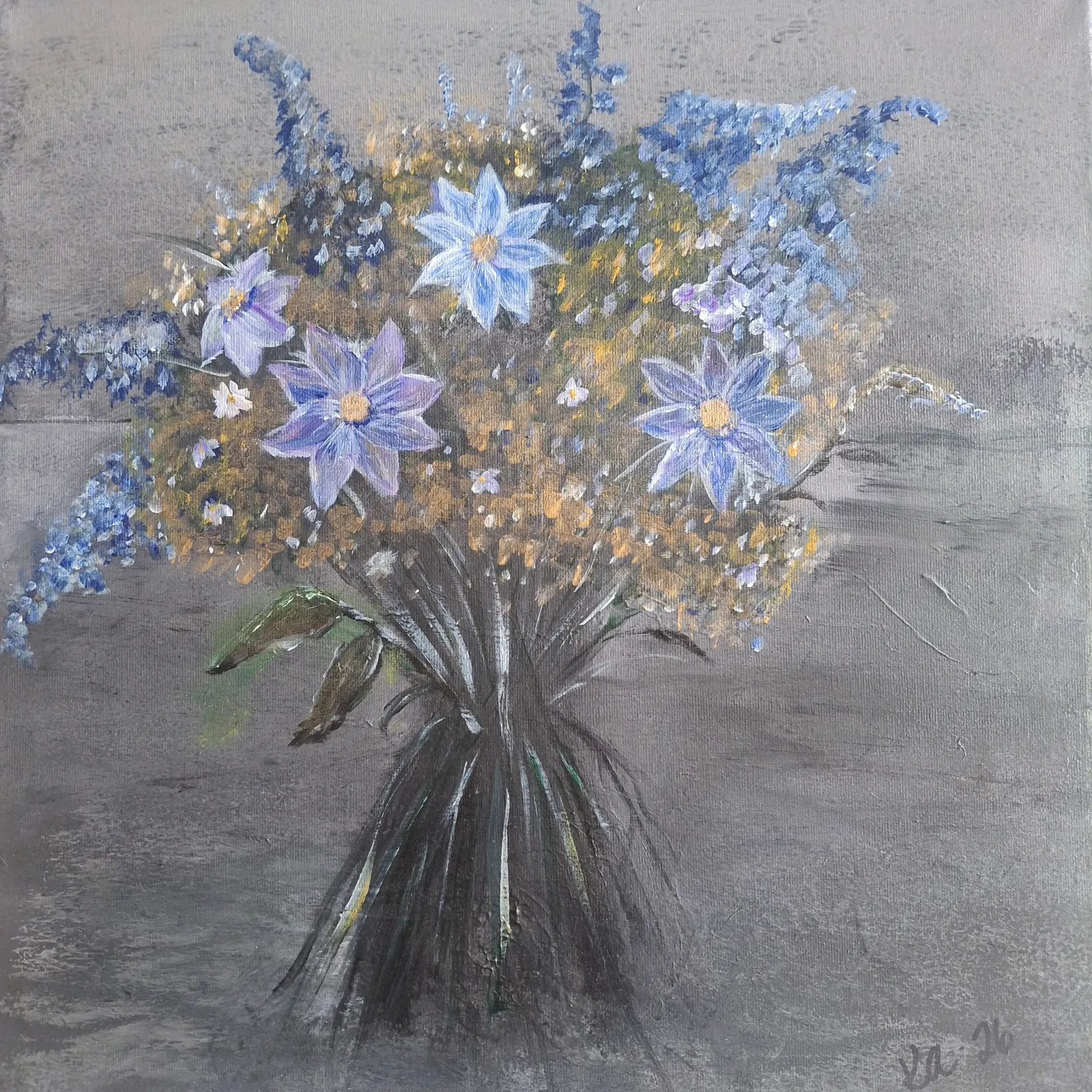 Akrylmålning Sommaren är kort av Kristin Andresen