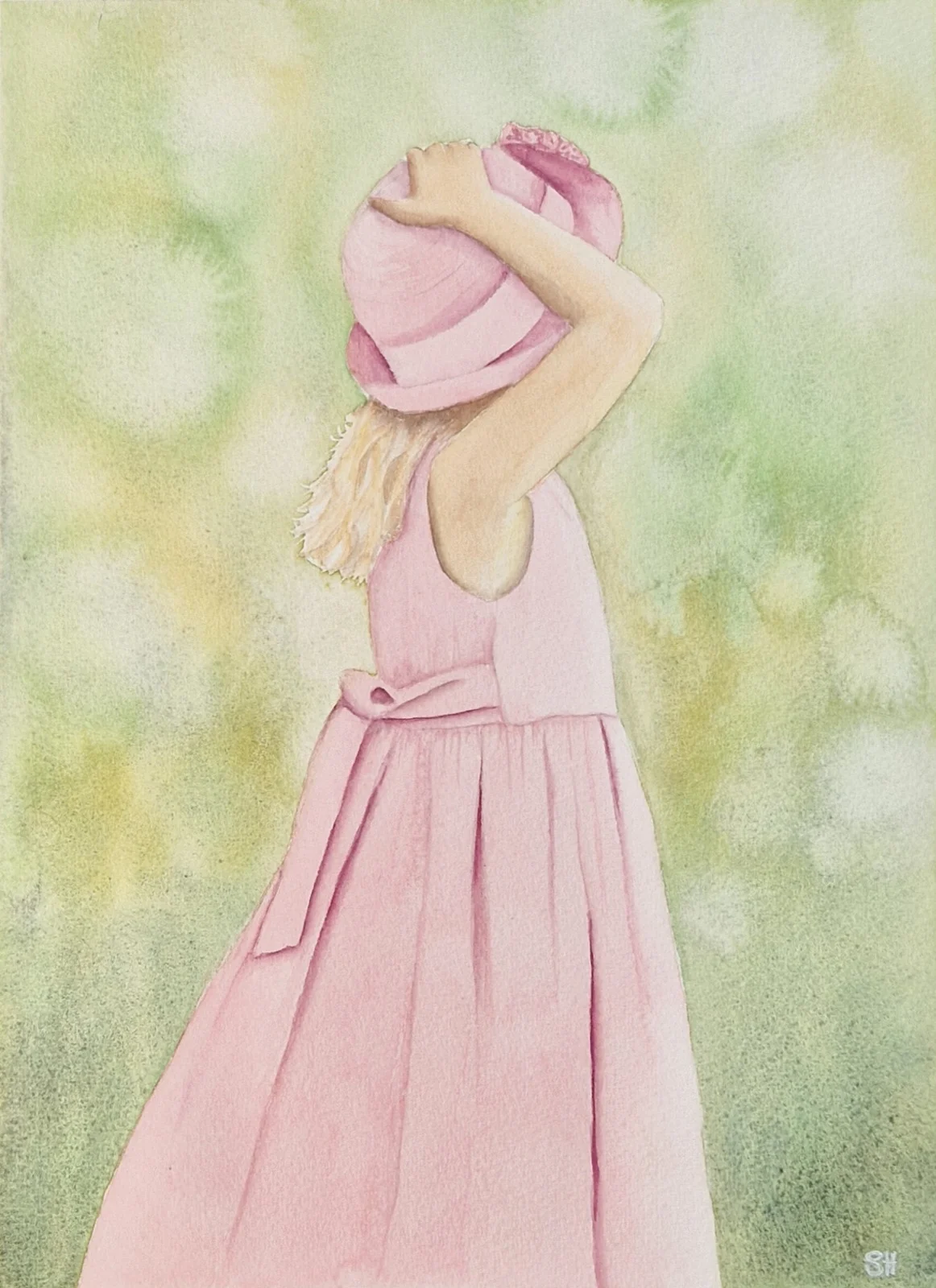 Akvarell En dag i juni av Susanne Hagemark