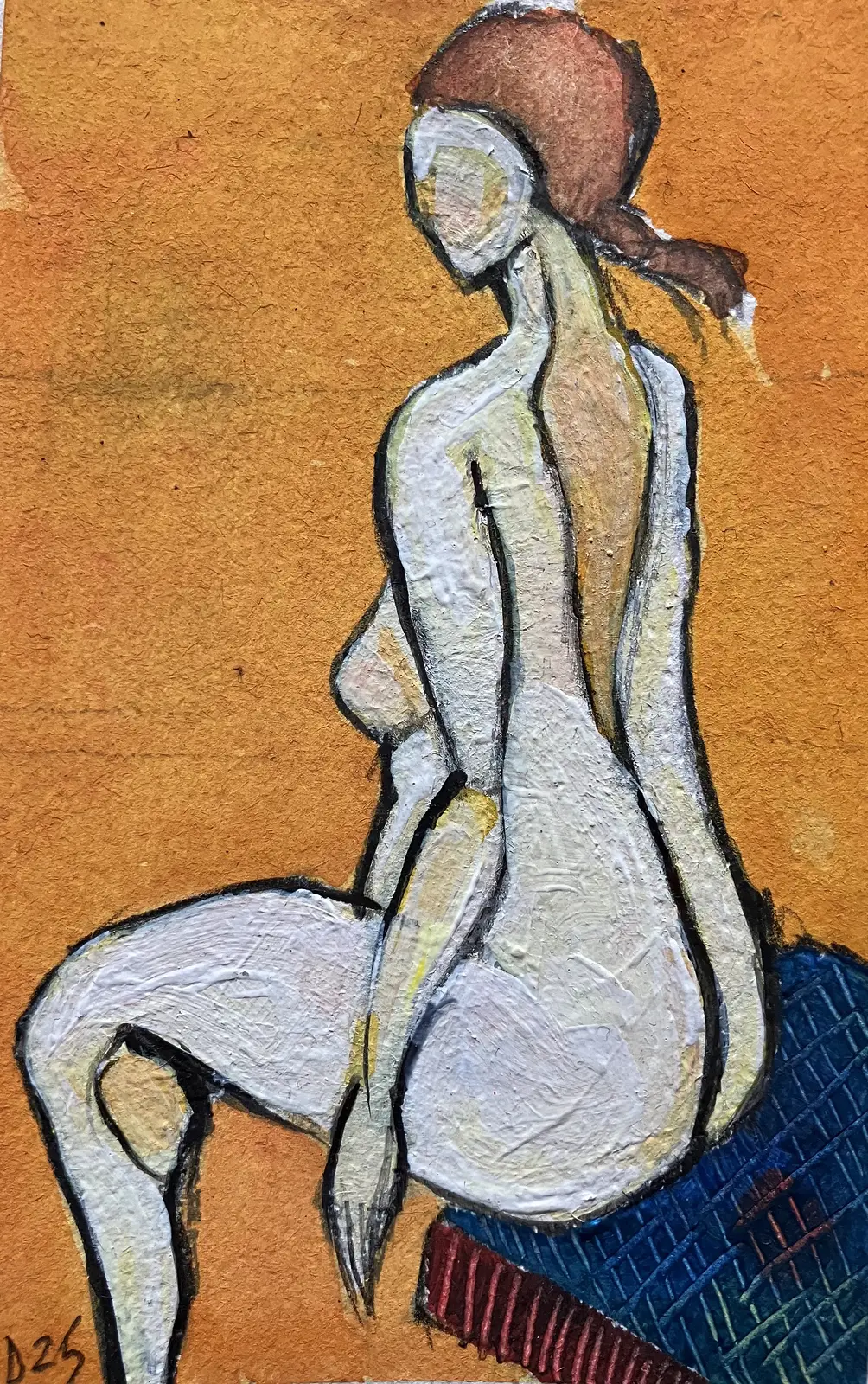 Akrylmålning Naken modell Akt 74 av Calin Ion Deas