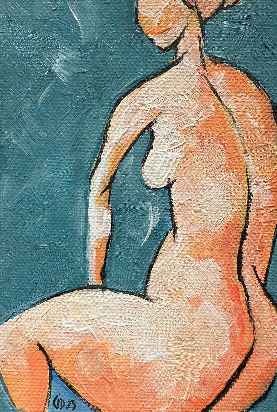 Akrylmålning Naken modell Akt 1 av Calin Ion Deas