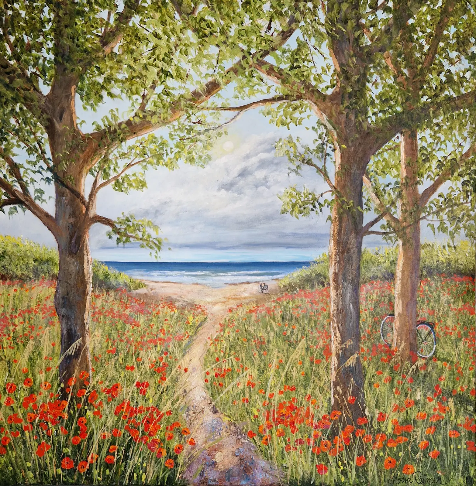 Akrylmålning Ta mig till havet av Mona Reimer