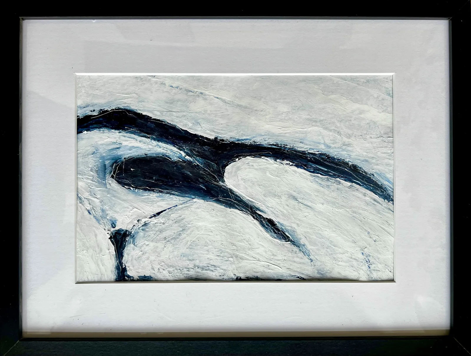 Akrylmålning Skata 20. Vidderna. ur serien " Ser du skatan". av Tom Kvém