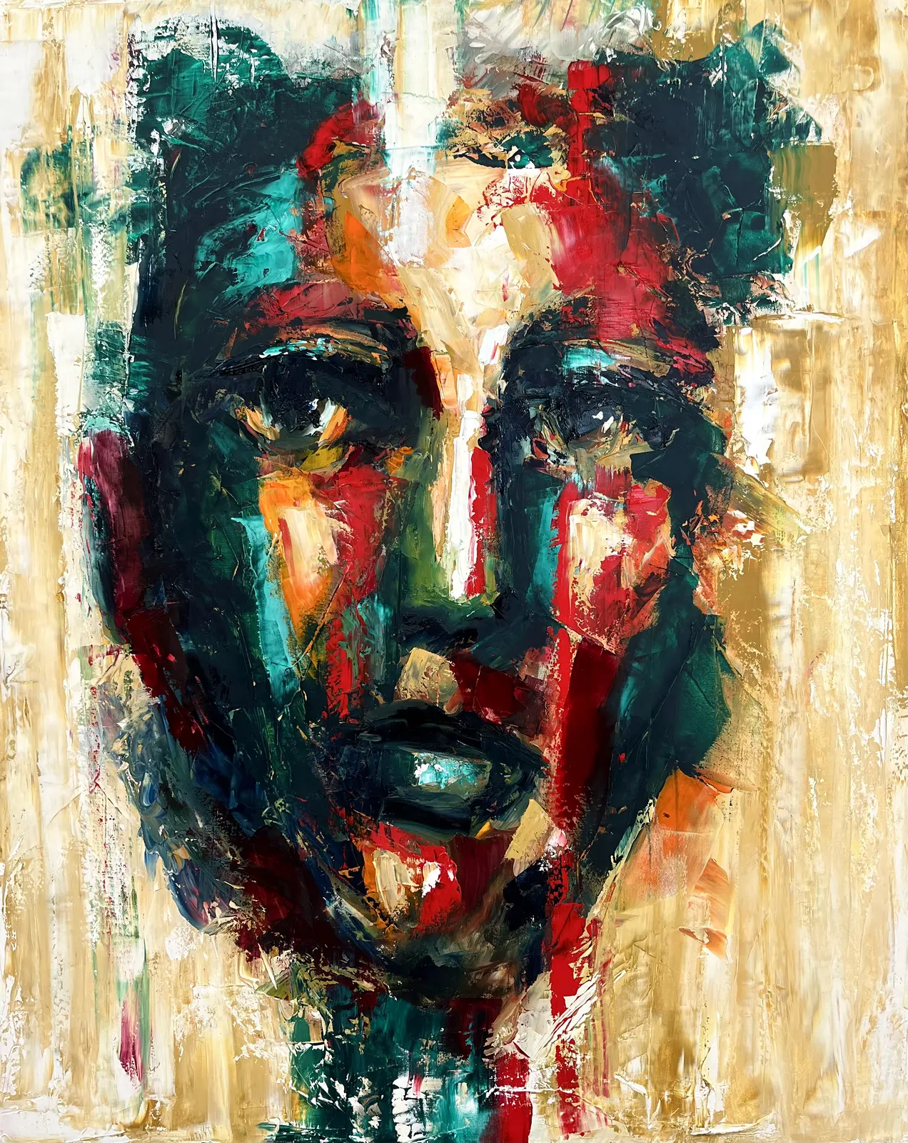 Oljemålning Låssmeden av Kalle Loebbert