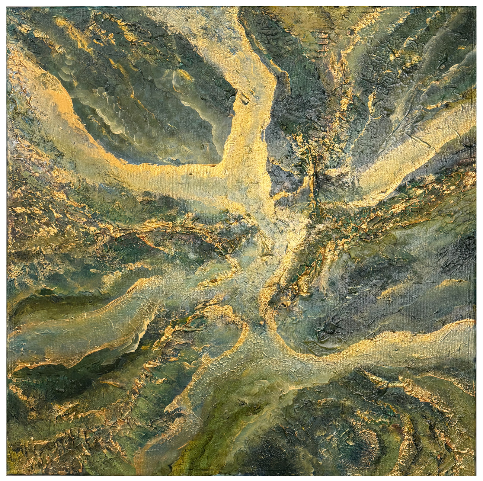 Akrylmålning Mountain Woodland av Mikaela Gernandt