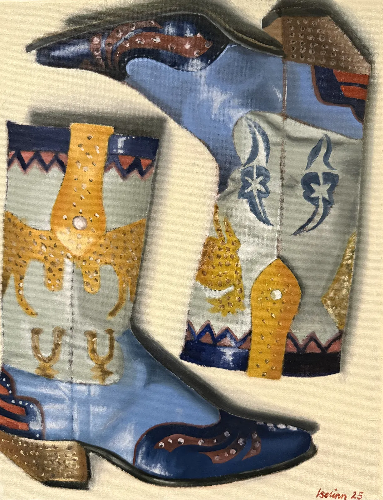 Oljemålning Unworn av Iselinn Olsen Ekerhult