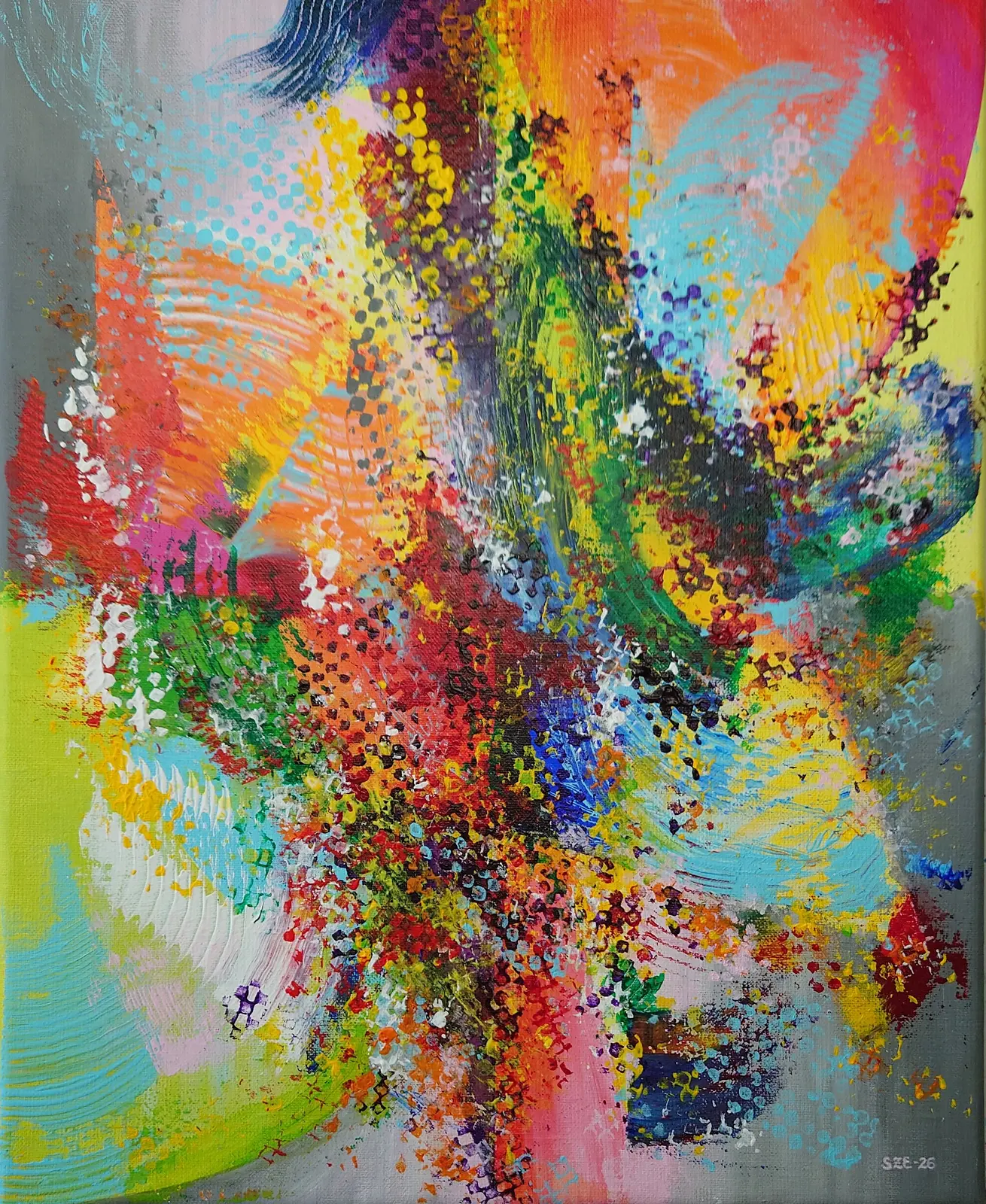 Akrylmålning Fenix av Sigrid Ehrenberg