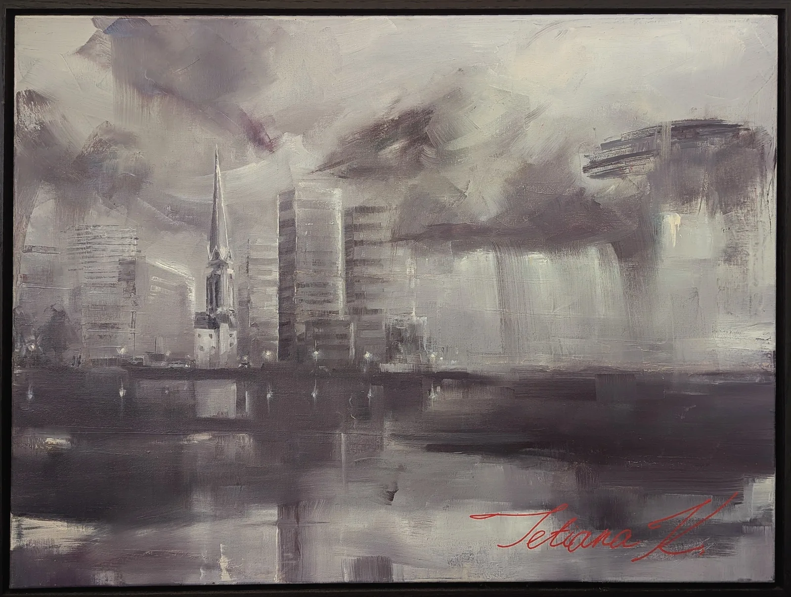 Oljemålning It happened tomorrow av Tetiana Kozhushko