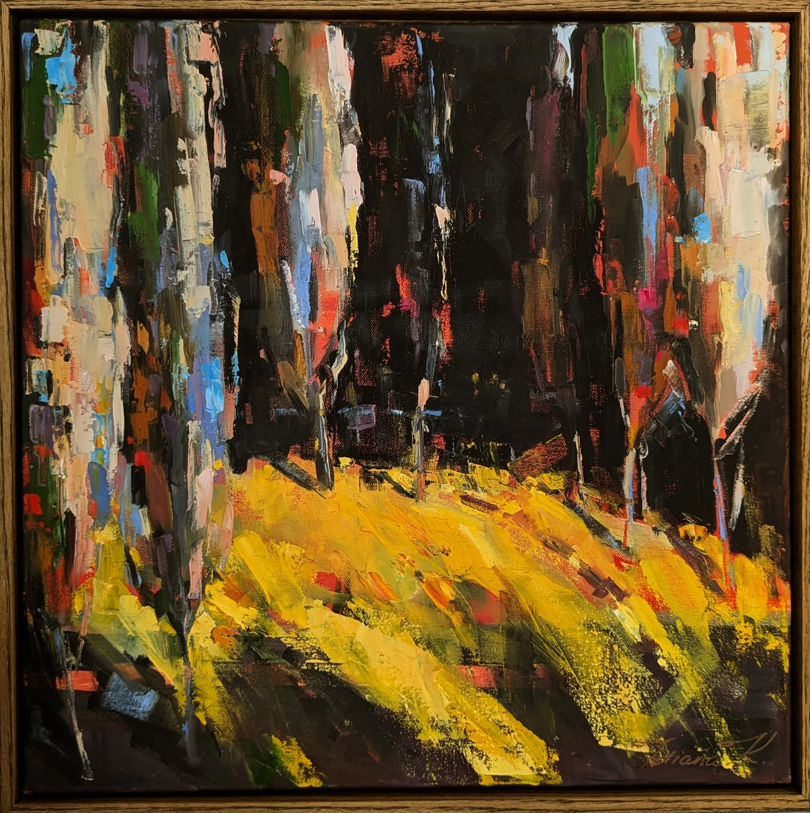 Oljemålning Walk in the moonlight av Tetiana Kozhushko