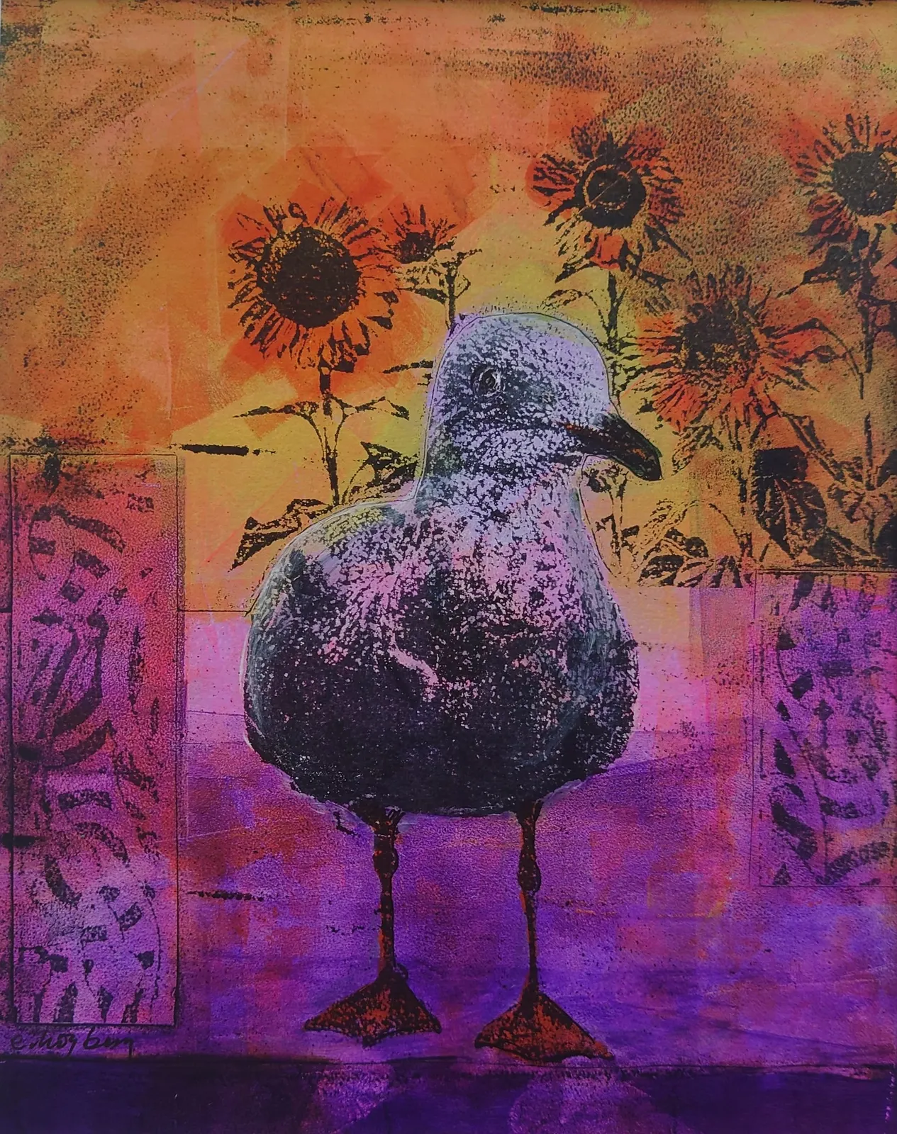 Färgstark mås av Eva Högberg