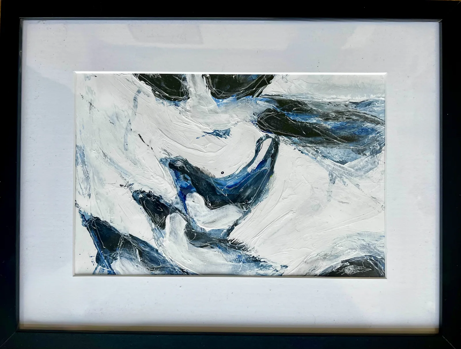 Akrylmålning Skata 21. Västlig passage. Ur serien " Ser du skatan". av Tom Kvém