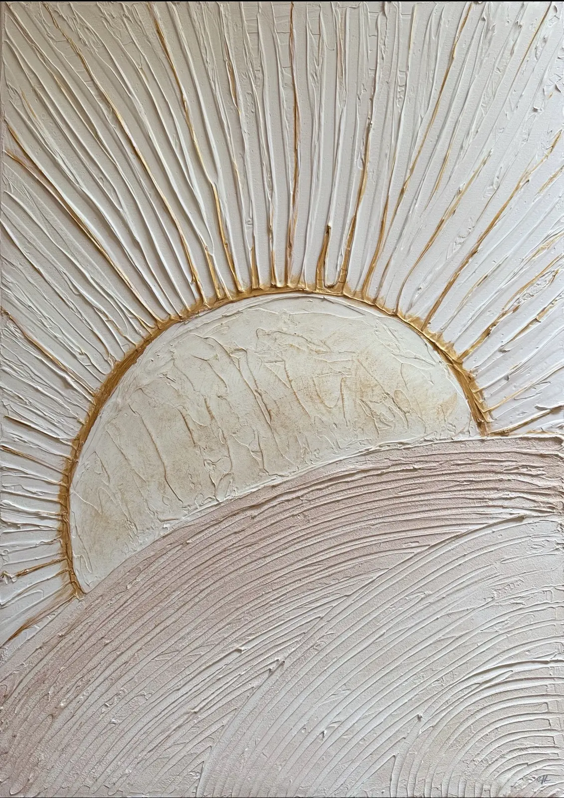 Akrylmålning Golden dawn av Safa Khalaf